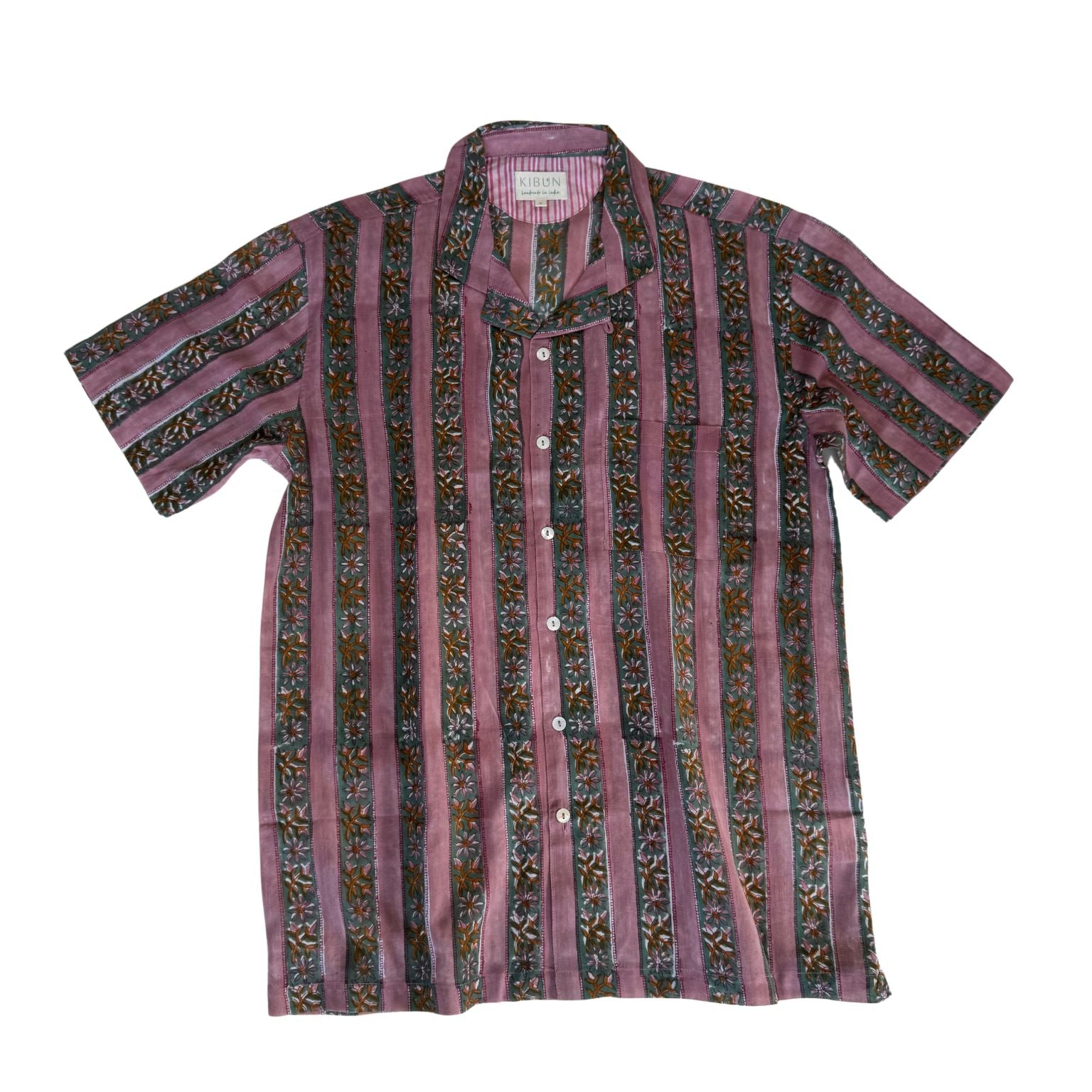 Studio Kibun Men's Mauve Unisex Handblocked Shirt In Purple