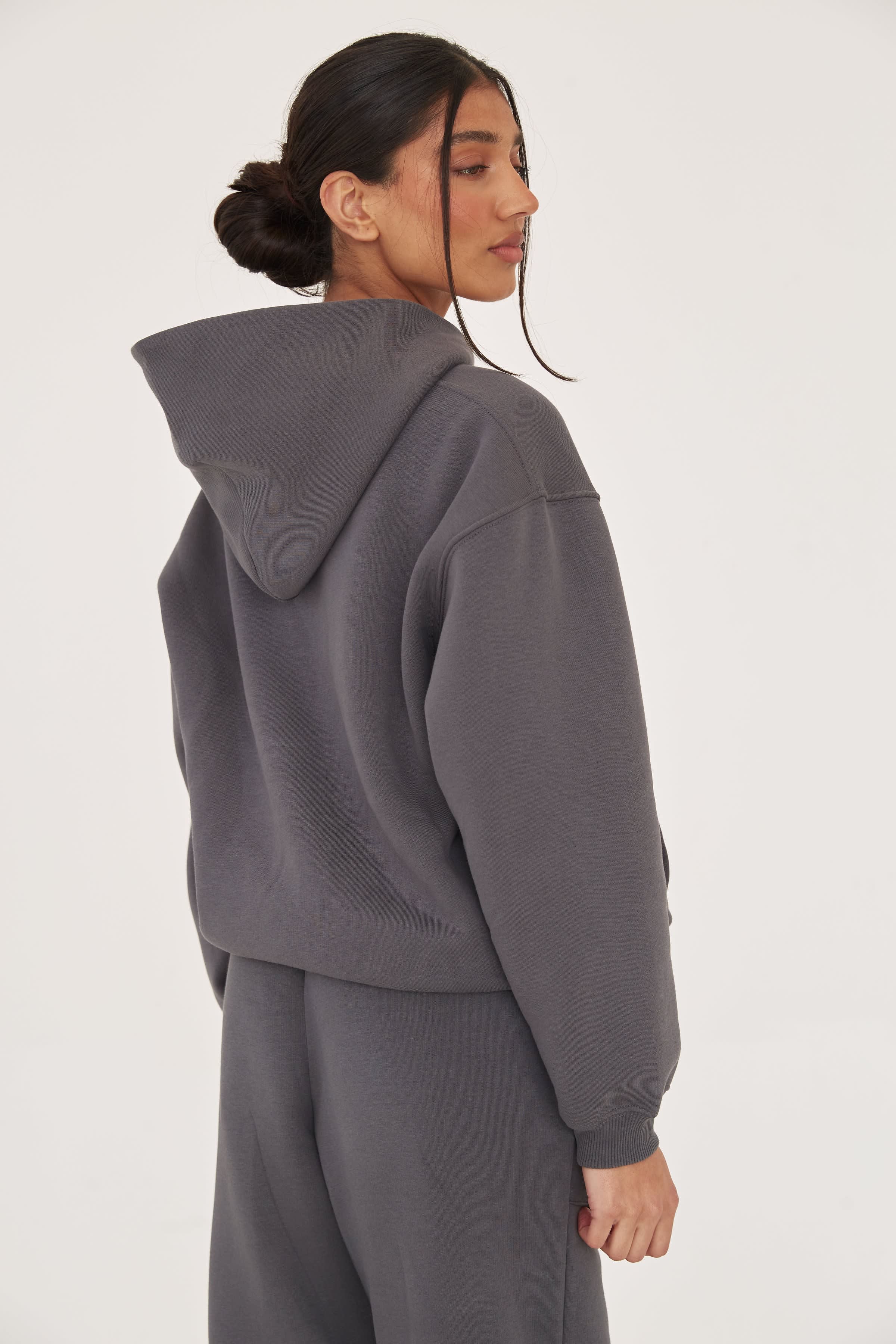 Dark grey oversized hoodie sale