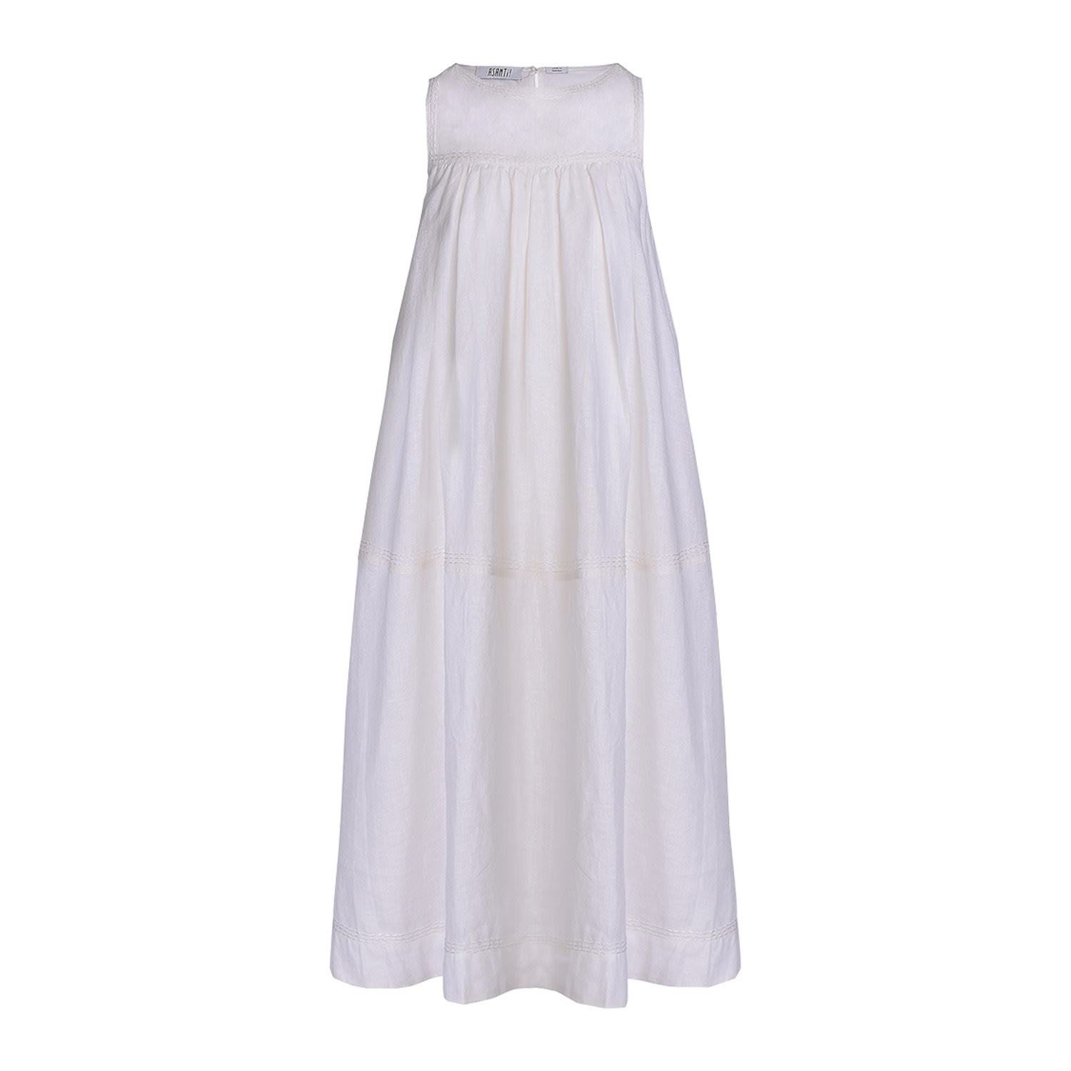 Women’s White Hekima Embroidered Midi Dress Extra Small Asantii