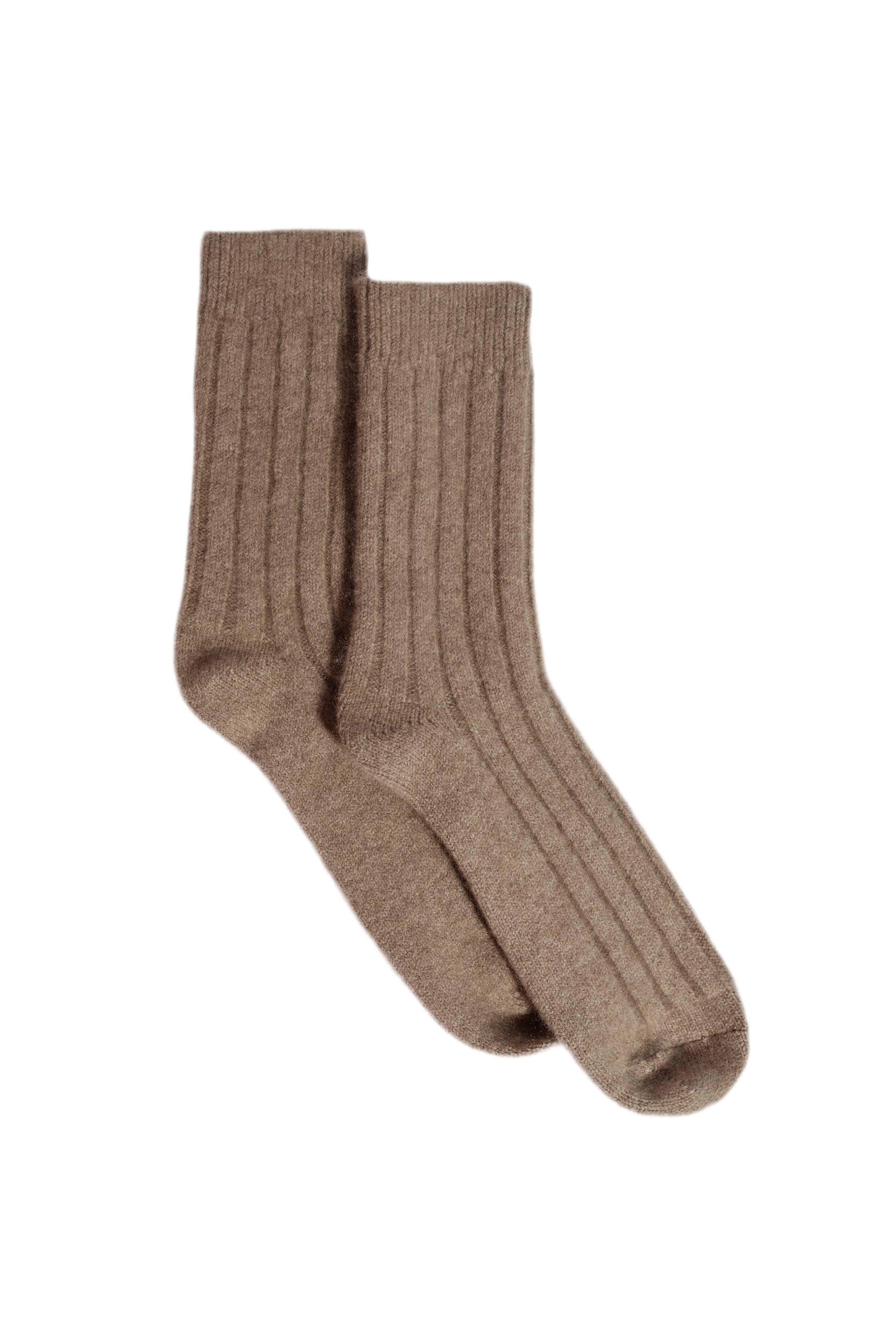 Justlove Women's Neutrals / Brown Cashmere Socks Natural Brown