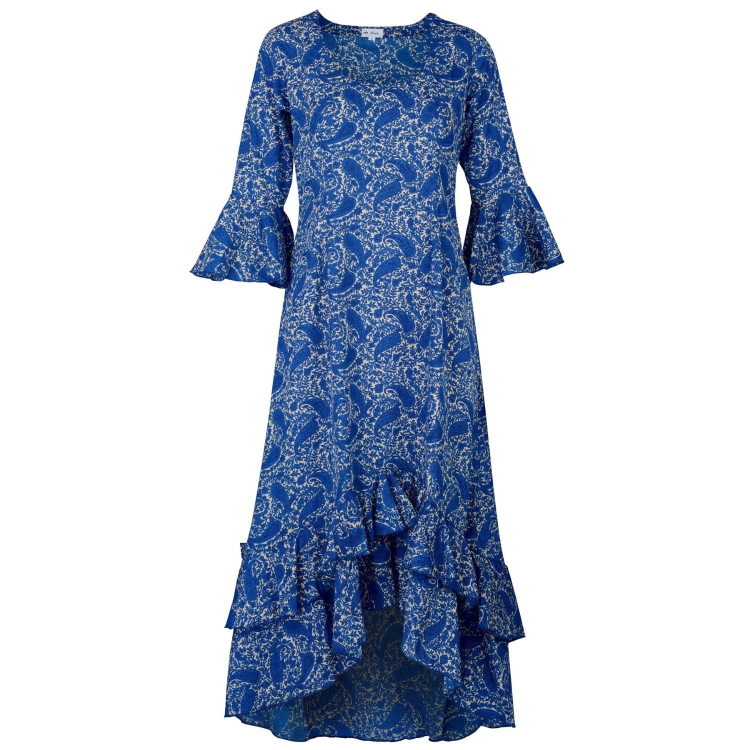 Women’s Blue Victoria Midi Dress In Cobalt Paisley Small At Last...