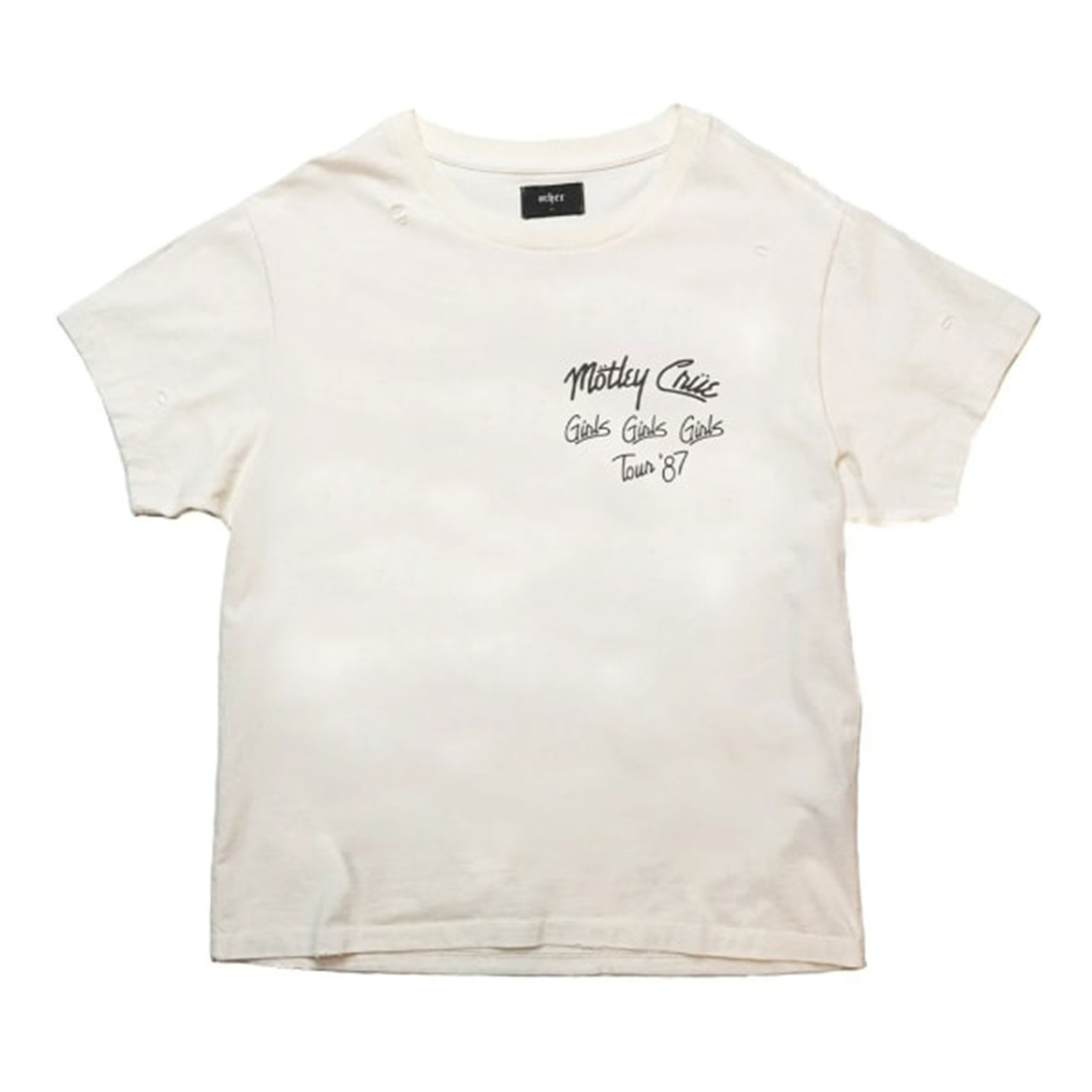 Women’s Motley Crue - Girls Girls Girls Tour - Vintage Band T-Shirt - White Blonde XXL OTHER UK