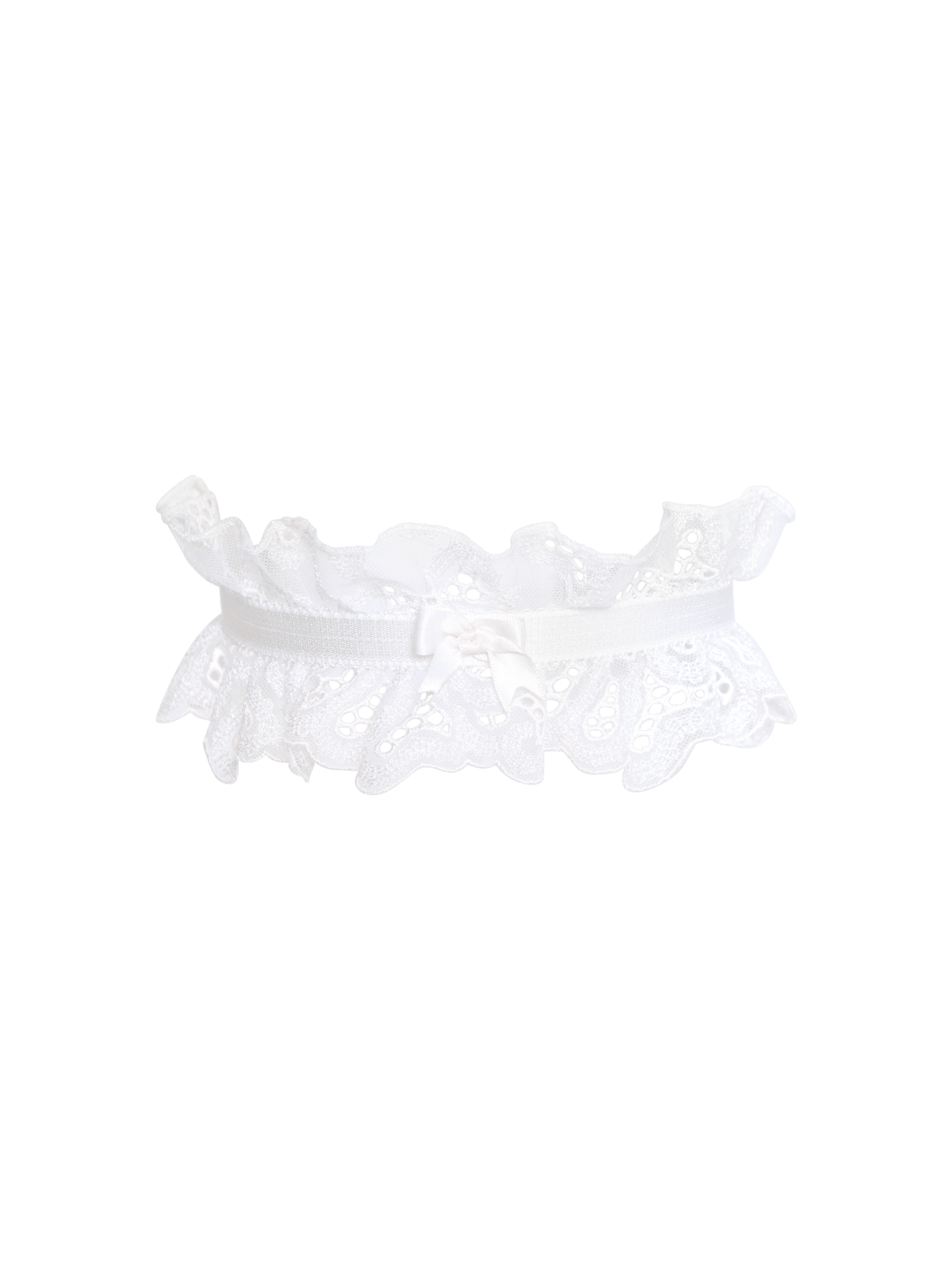 Bonbon Lingerie Women's White Jewel Garter In White