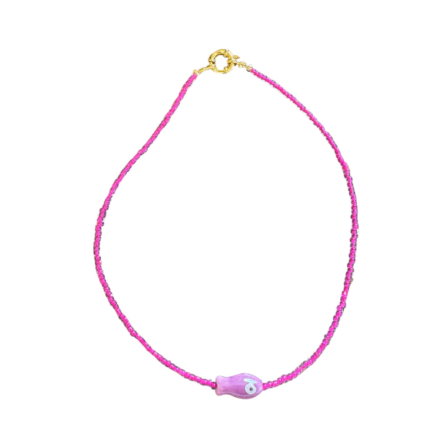Miss May The Brand Women's Pink / Purple Purple Catch Of The Day Necklace