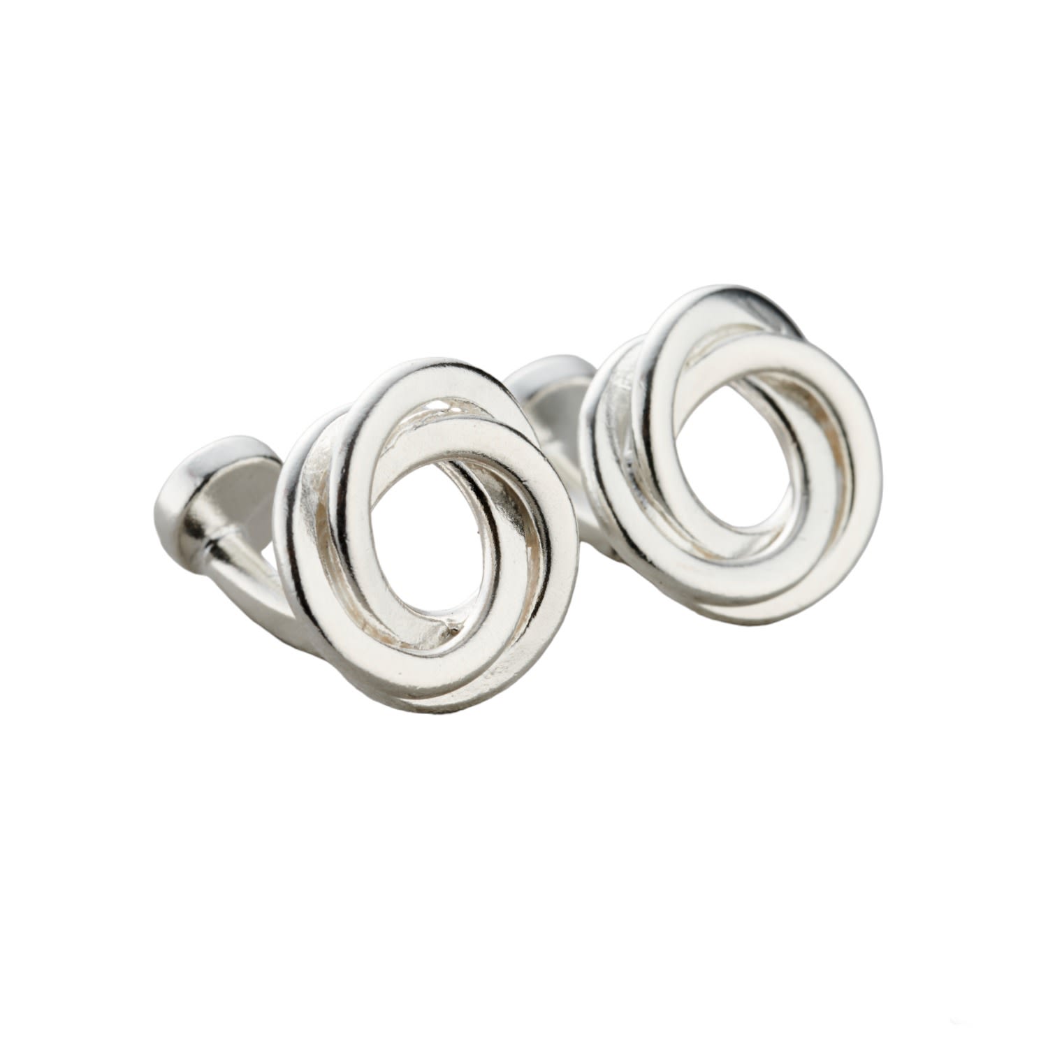 Posh Totty Designs Men's Sterling Silver Russian Ring Cufflinks In Metallic