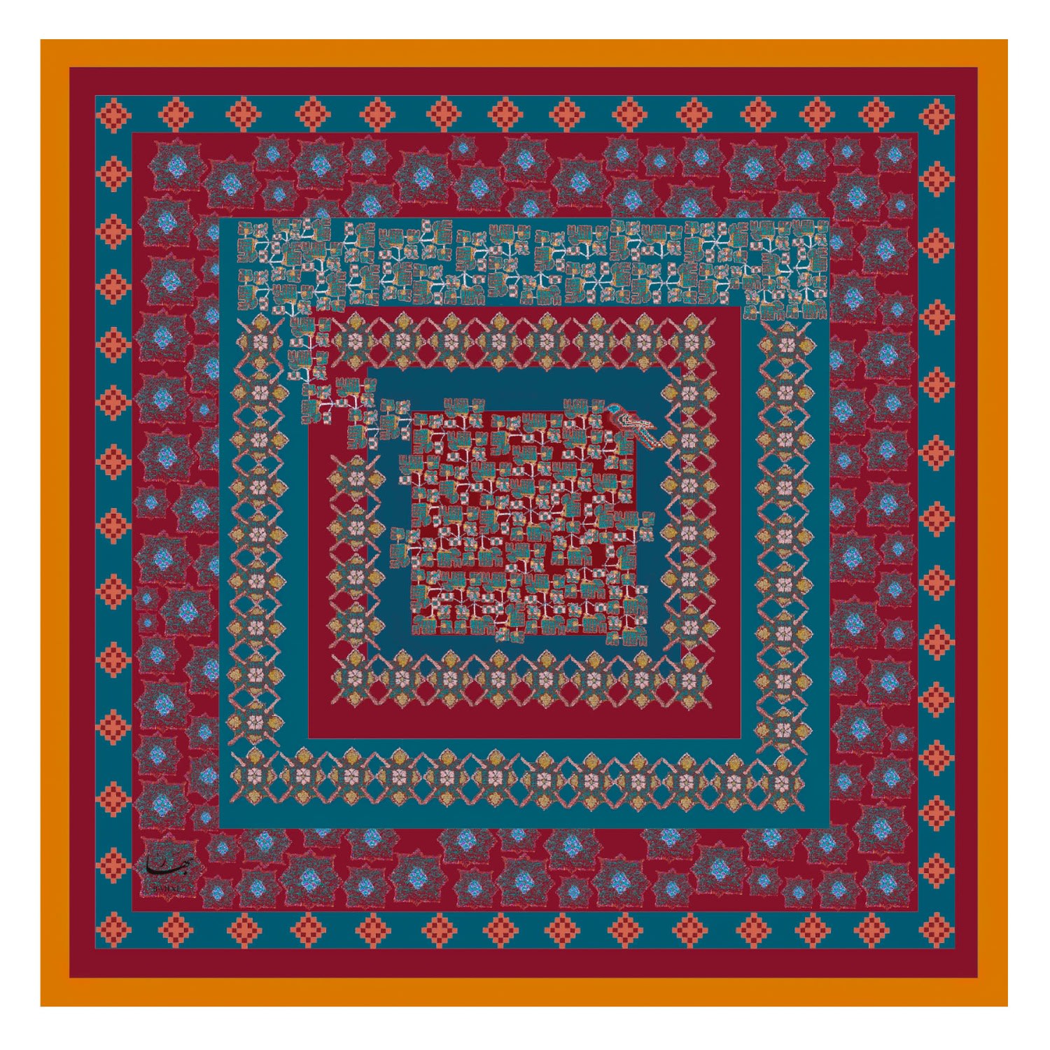 Women’s Nightingale - Garnet Silk Scarf Bahar