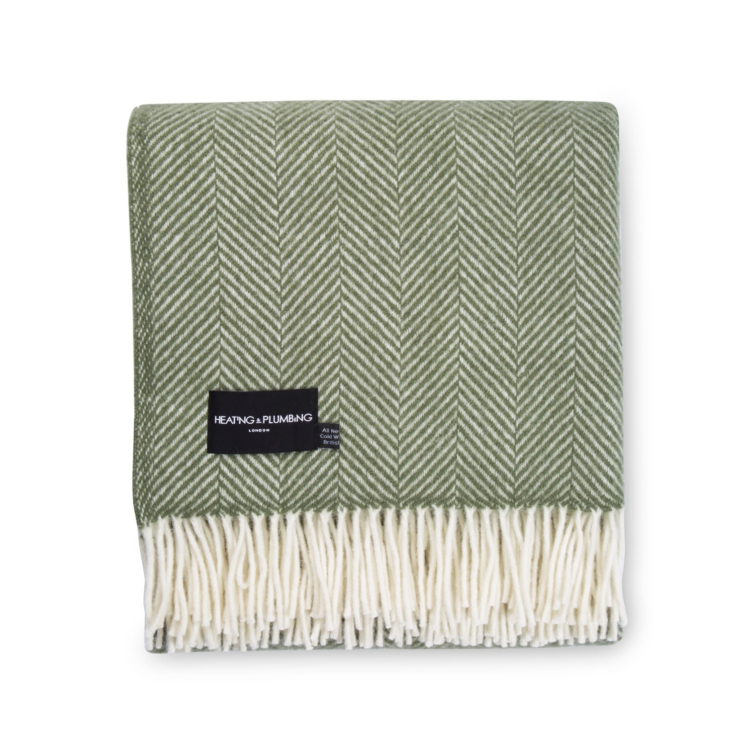 Heating & Plumbing London Evening Tales Pure New Wool Blanket - Green In Green