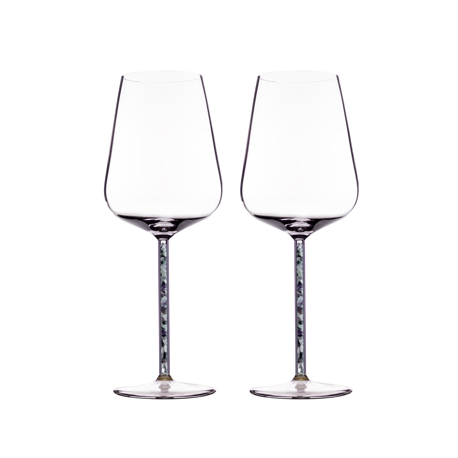 Prism Crystal-Stemmed Wine Glasses - Two Piece Greatfool