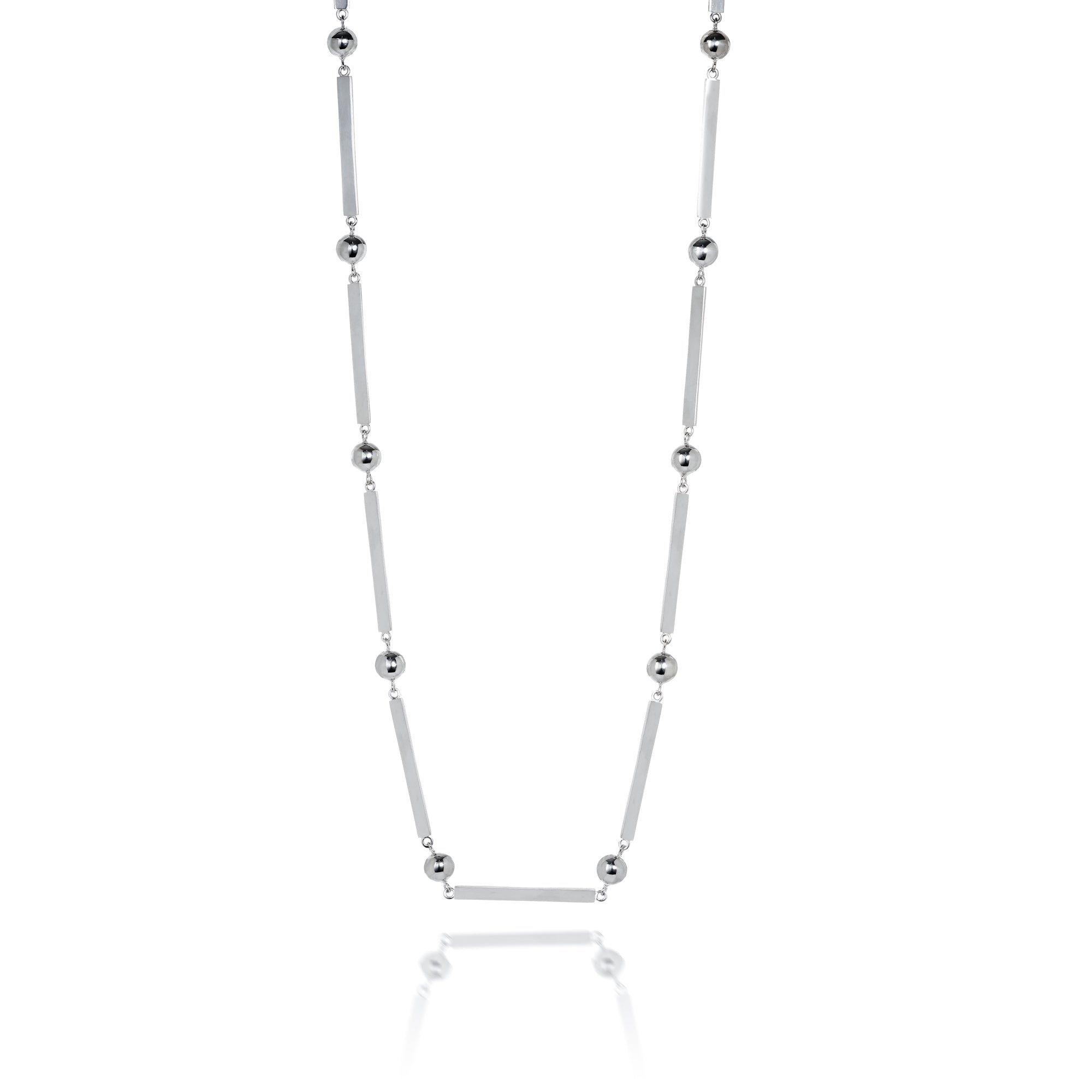 Women’s Silver Ball & Bar Necklace Sophie Anna
