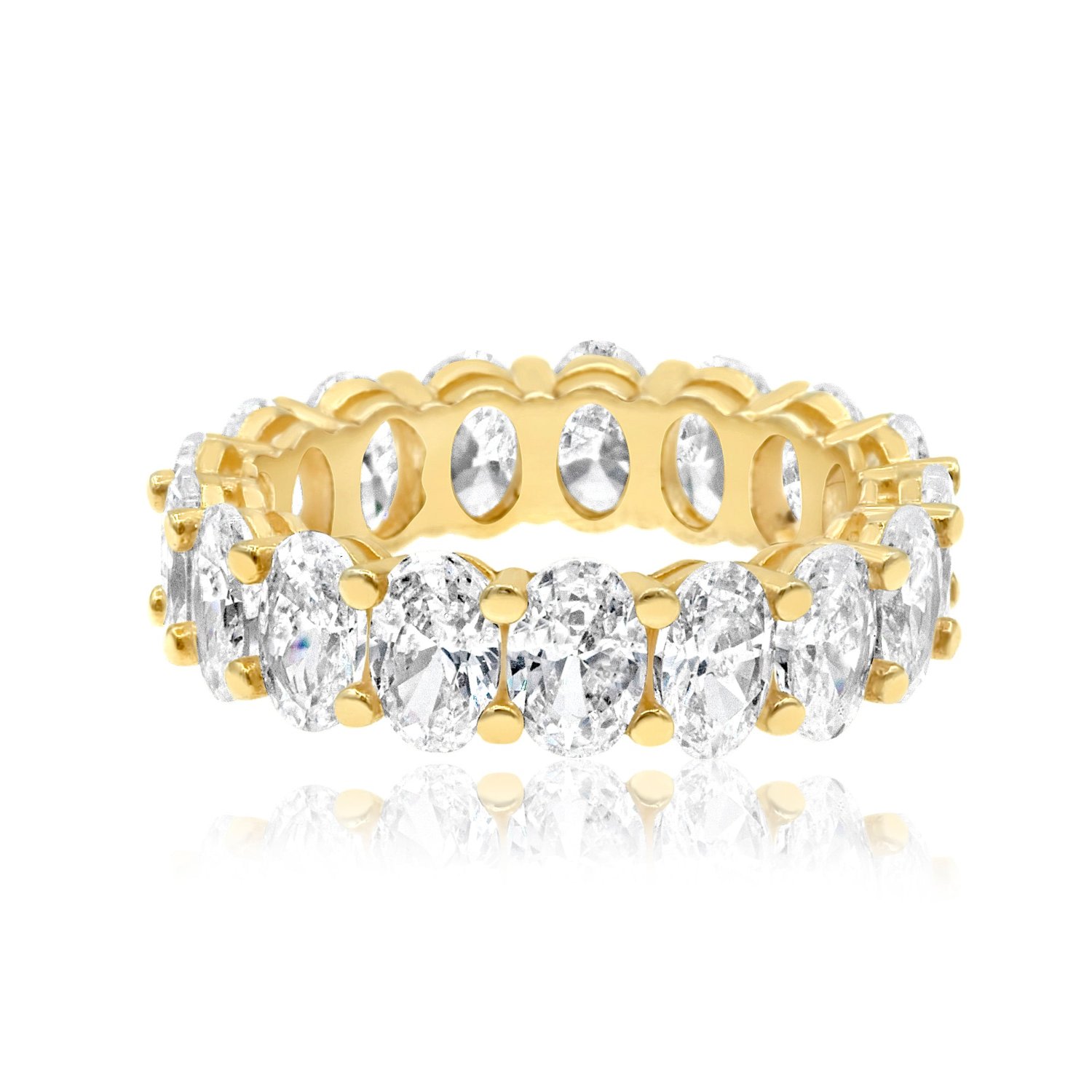 Shymi Women's Oval Prong-set Eternity Band - Gold