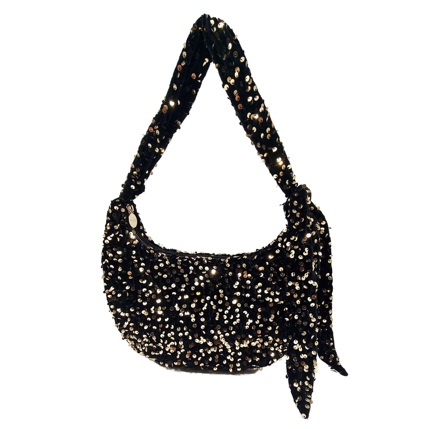 Nooki Design Women's Nessa Half Moon Sequin Bag-gold In Gold