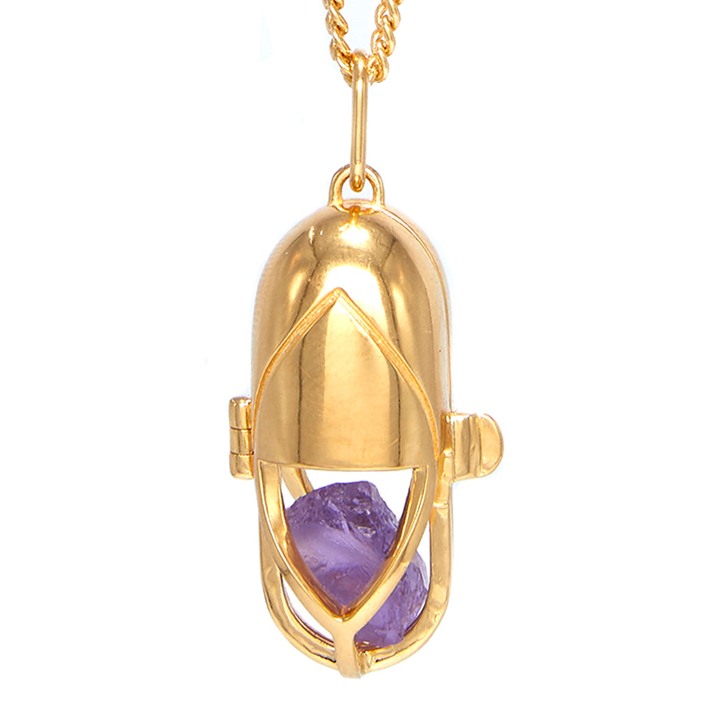 Capsule Eleven Women's Pink / Purple Capsule Crystal Pendant - Vermeil - Pink & Purple In Gold