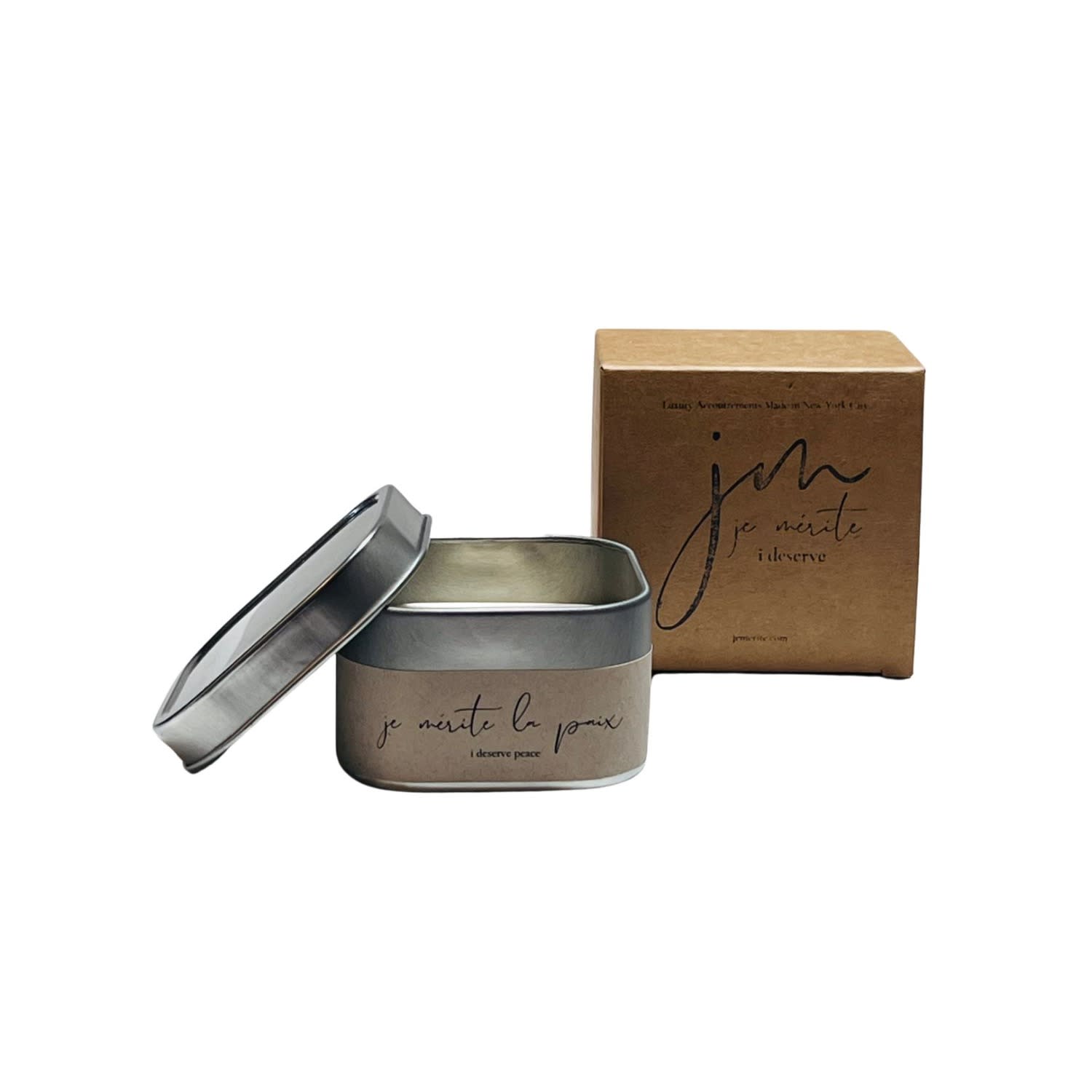 Je Mérite (i Deserve) White Je Mérite La Paix, I Deserve Peace Affirmation Wax Melt In White