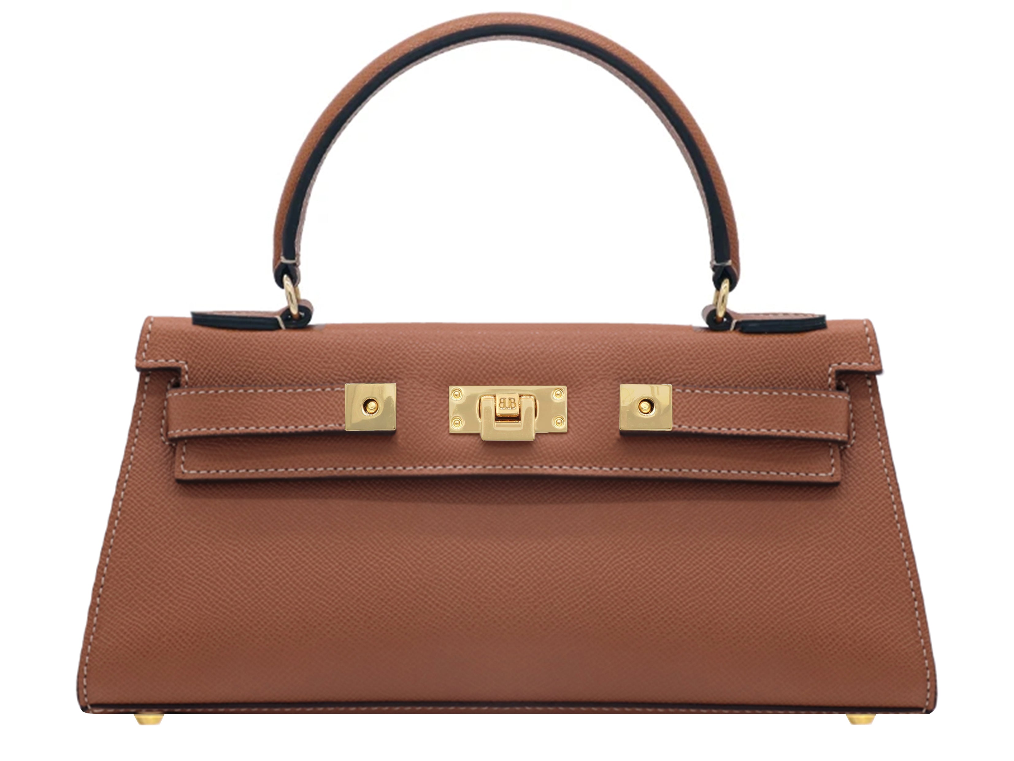 Women’s Neutrals / Brown Maya East West Dolomite Pebble Print Calf Leather Handbag - Tan Lalage Beaumont