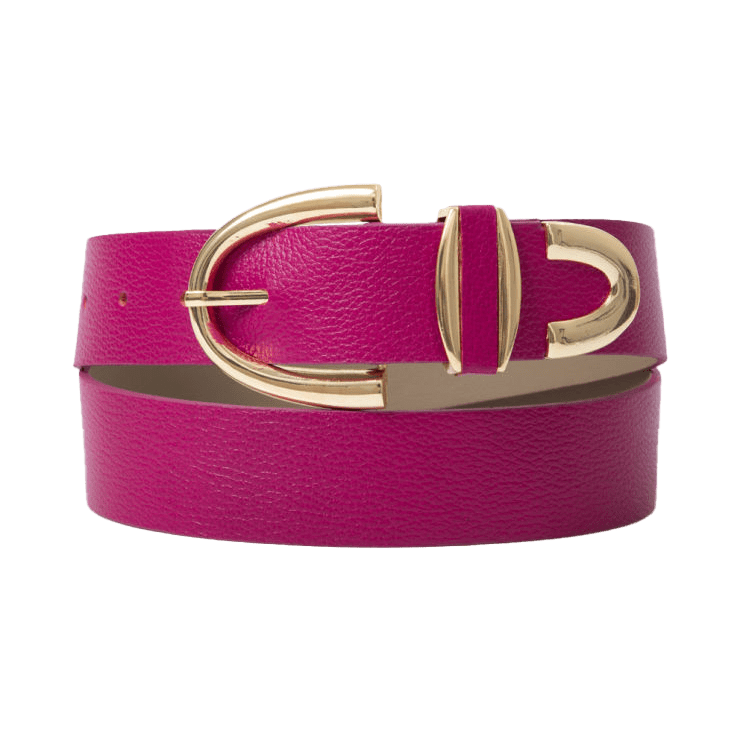 Women’s Pink / Purple Arch Buckle Leather Belt - Fuchsia Small Beltbe