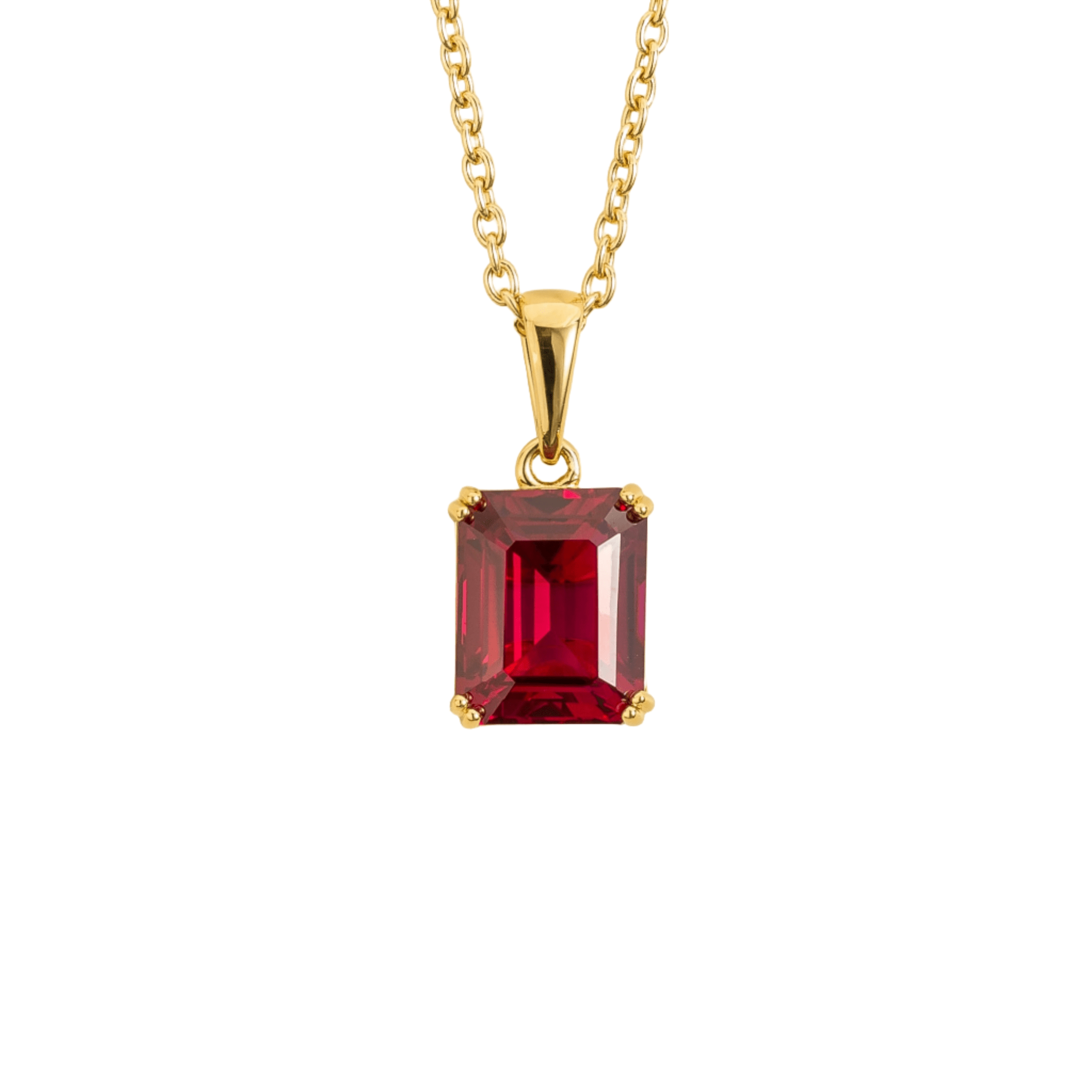Juvetti Women's Gold / Red Thamani Gold Pendant Necklace In Ruby In Multi