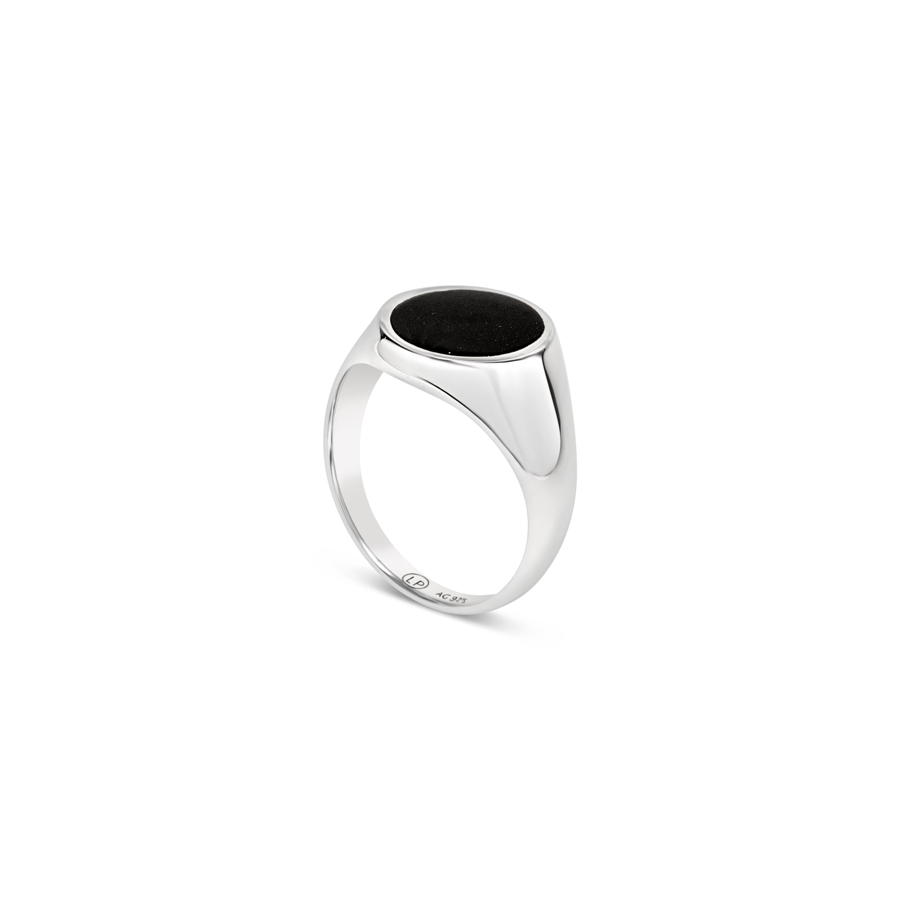 Loupn Black Onyx Signet Ring In Metallic