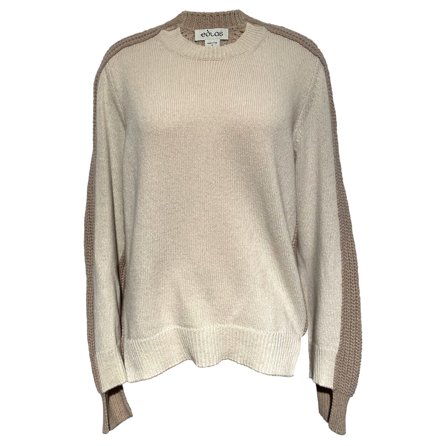 Women’s Neutrals Max Cream Crewneck In Recycled Cashmere & Recycled Wool Small Eolas