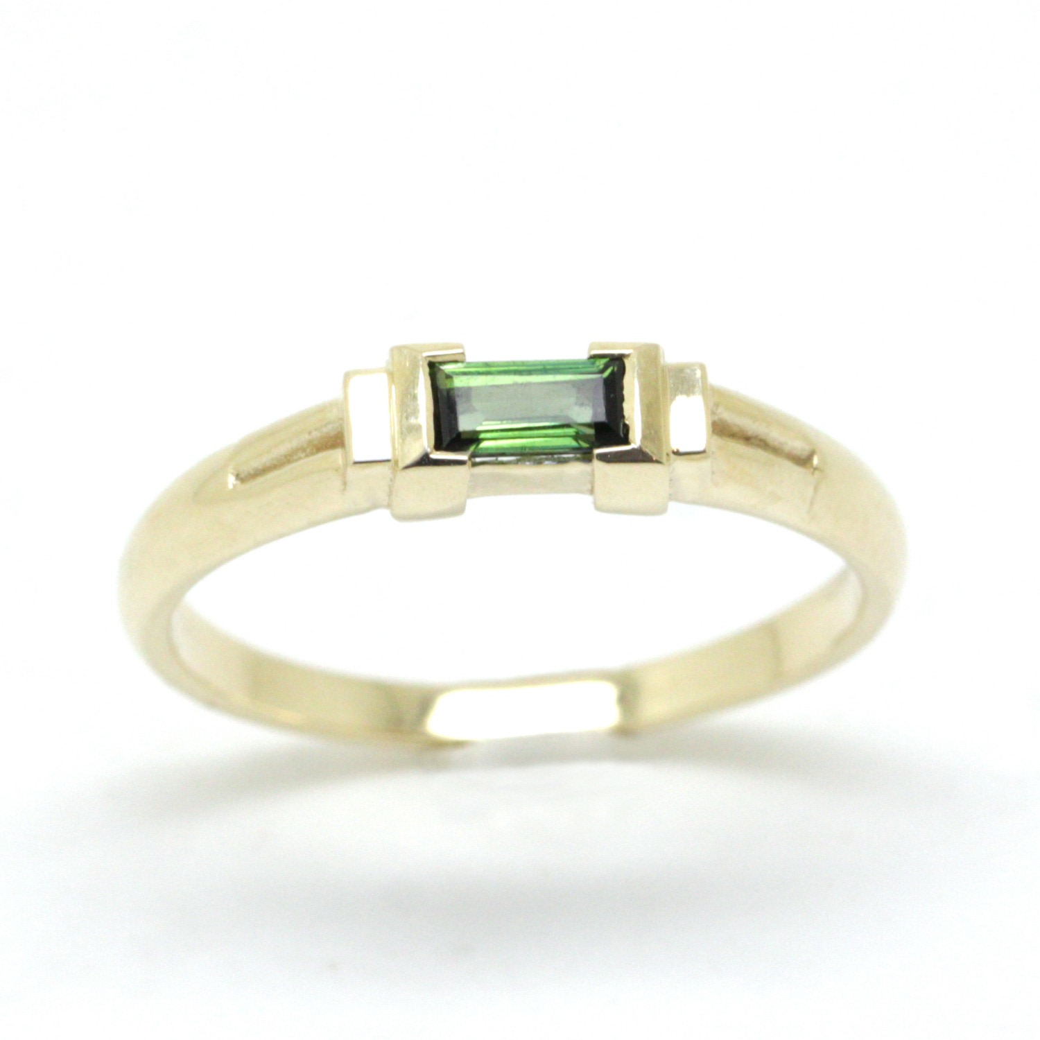 Etta Burton Jewellery Women's Green / Gold Tourmaline Gold Vermeil Gemstone Ring