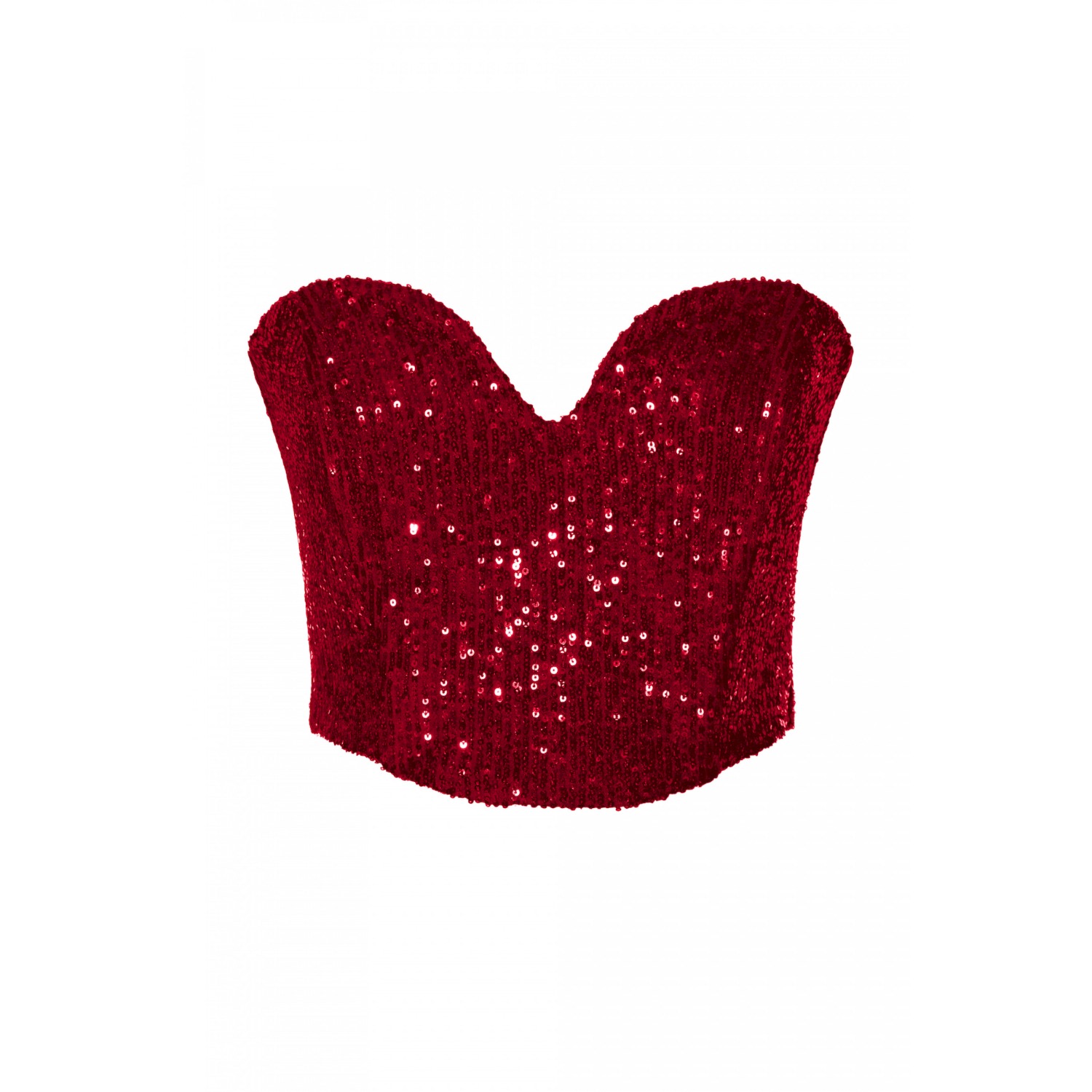 Aggi By Halewski Women's Red Lara Brilliant Ruby Sequin Corset In Red