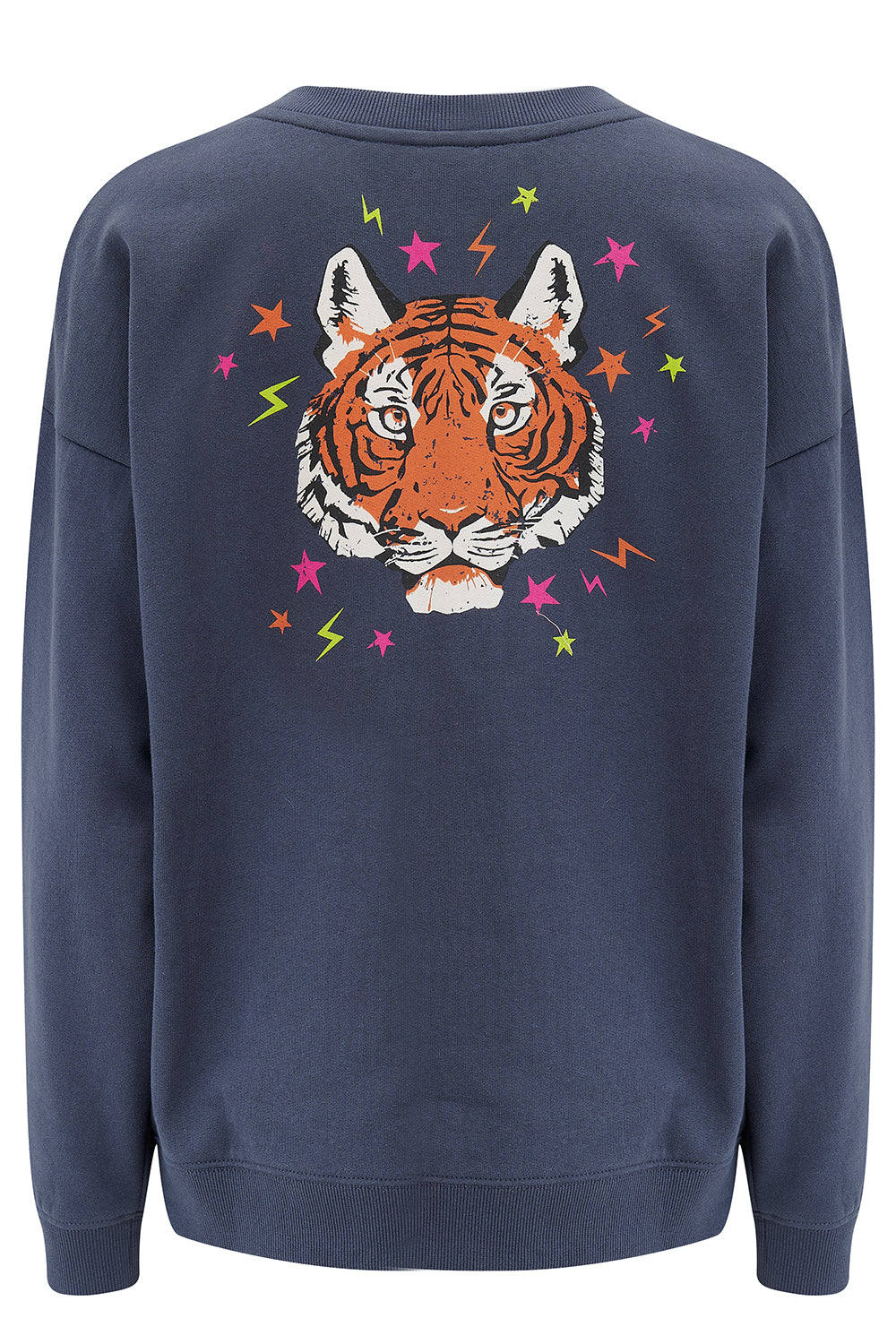 Sugarhill Brighton Women's Grey Eadie Relaxed Sweatshirt Charcoal Tiger Stars In Grey