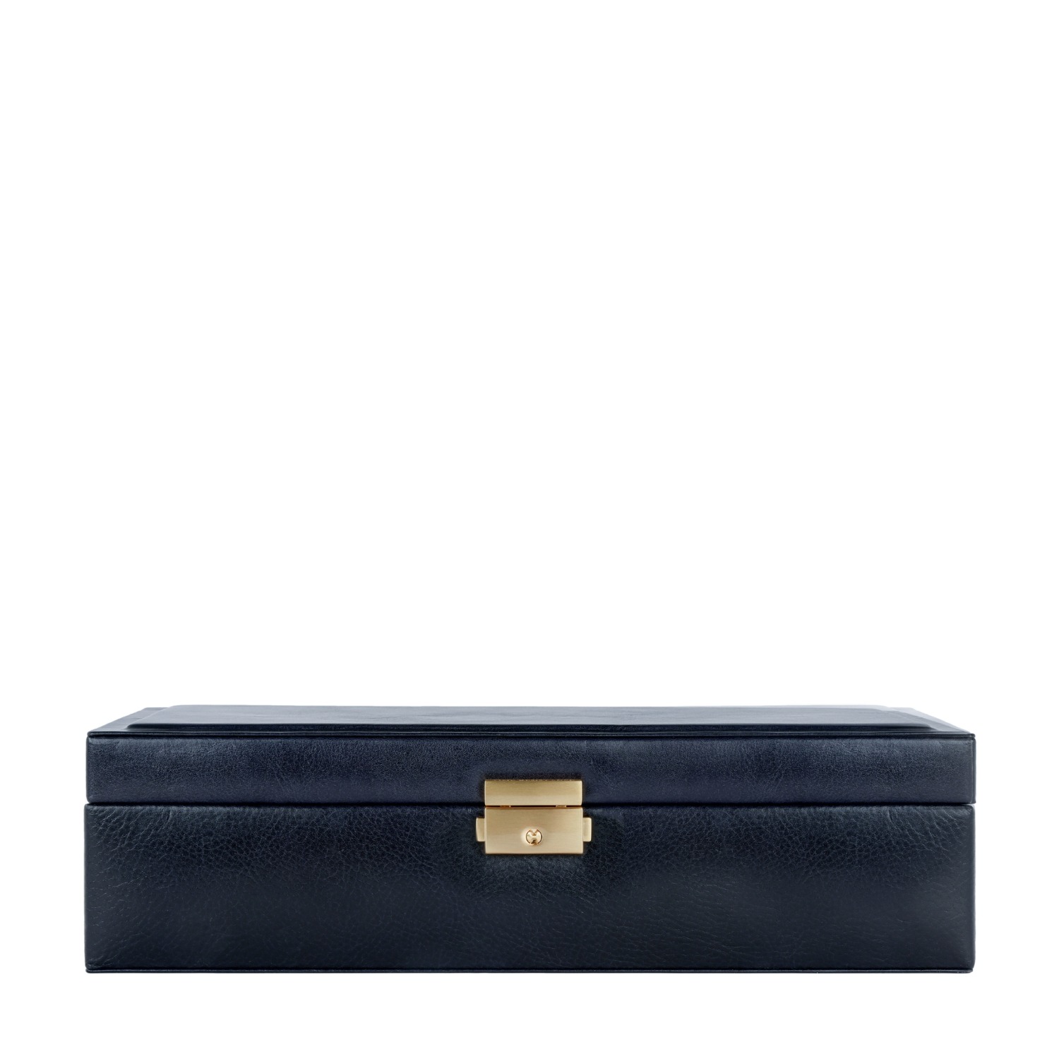 Time Resistance Men's Navy Blue Leather Watch Box, Watch Organizer - Herzog In Blue