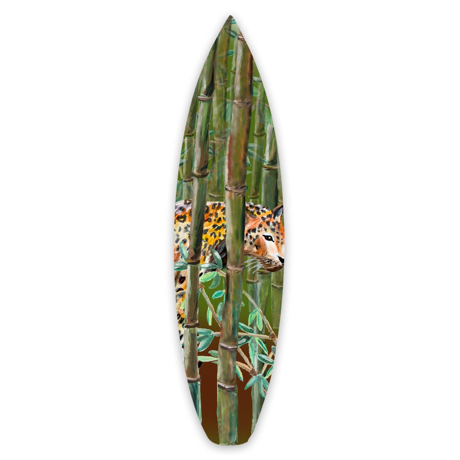 Green Surfboard Wall Decor Panther Bamboo Catchii