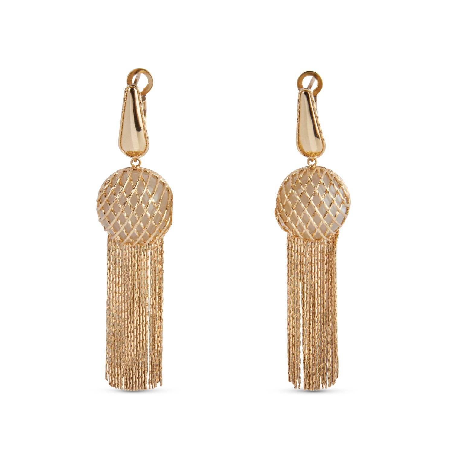 Ana Dyla Women's Chalcedony Bold Earrings 14ct Gold