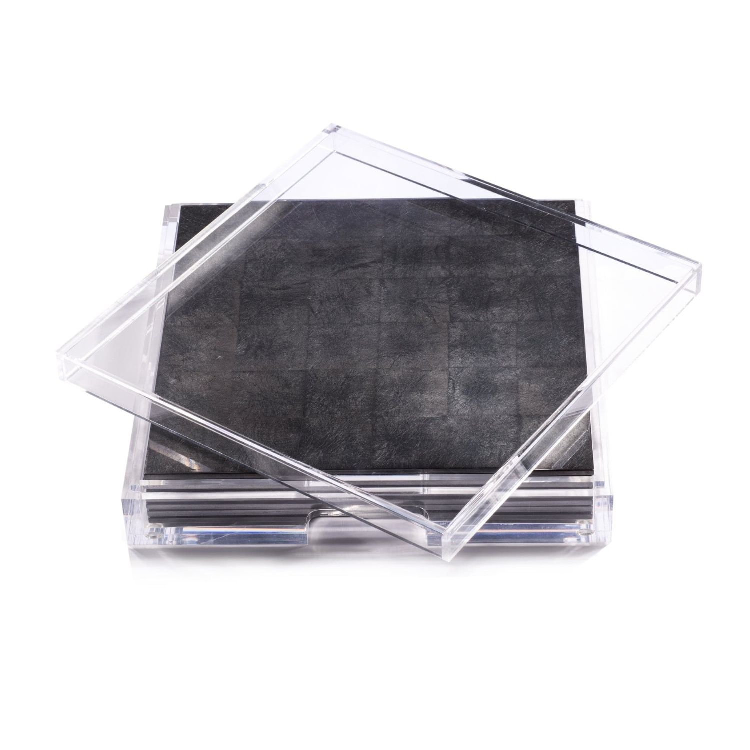 Posh Trading Company Blue Placebox Clear Silver Leaf - Stormy Sky