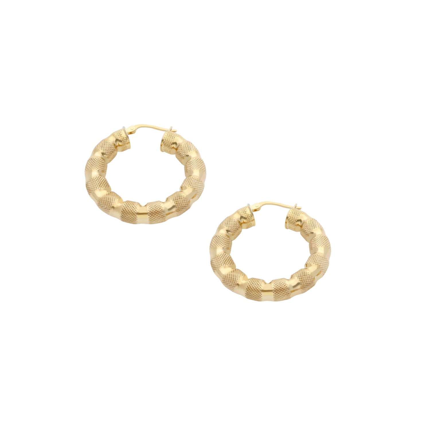 Women’s Gold Vintage Textured Chunky Hoops Wolf and Zephyr