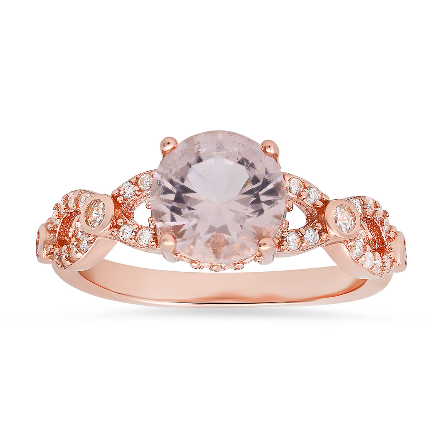 Women’s Rose Gold Over Silver Morganite Ring Kylie Harper