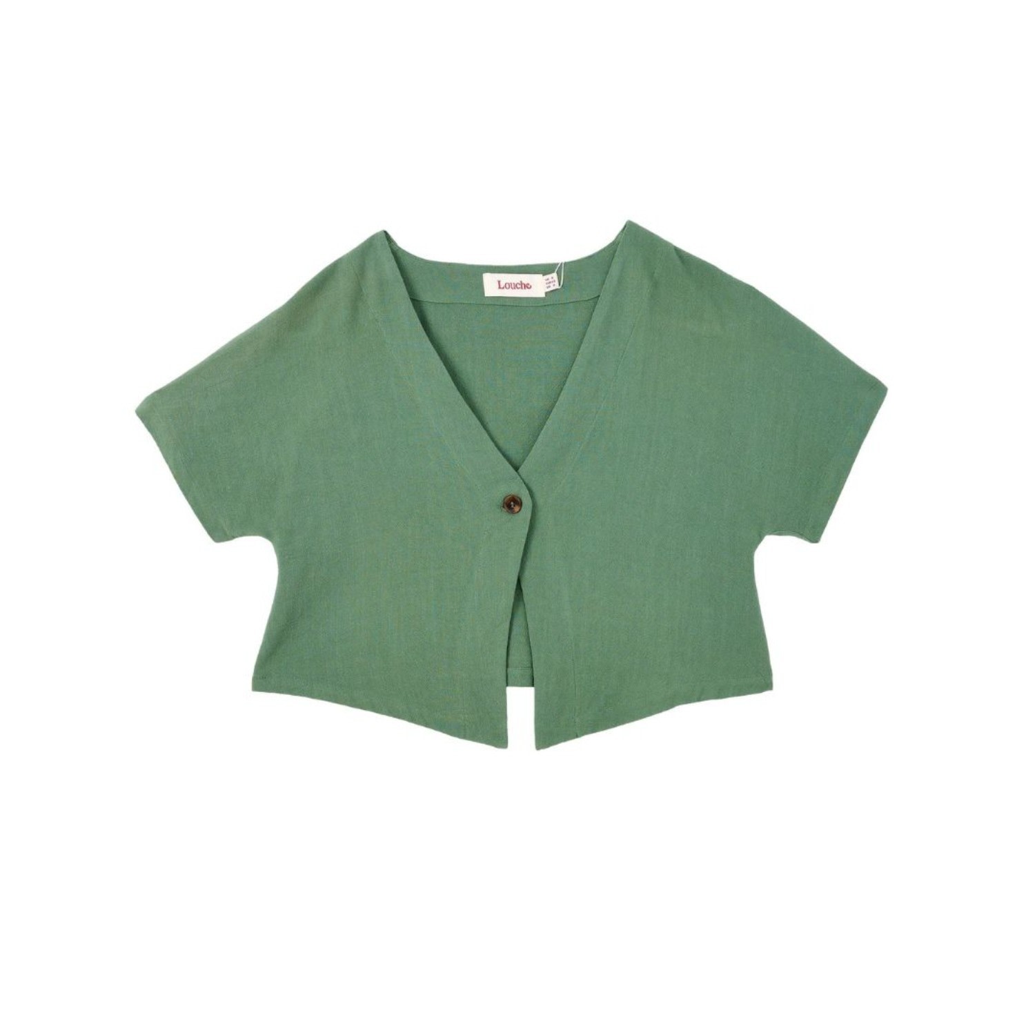 Louche Women's Cloe Linen Mix Waistcoat Top - Green