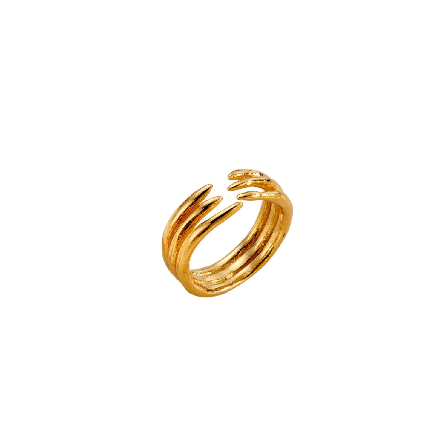 Posh Totty Designs Women's Silver Talon Open Gold Ring