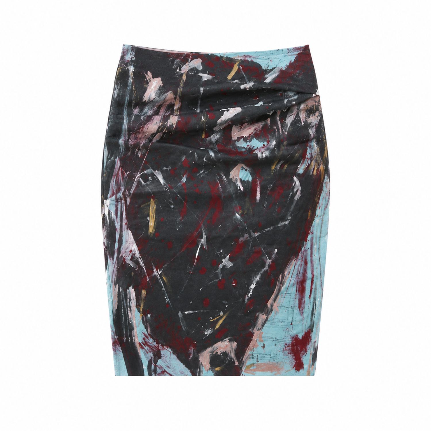 Women's Black / Blue / Red Pencil Skirt | Xs/S | Miro Misljen