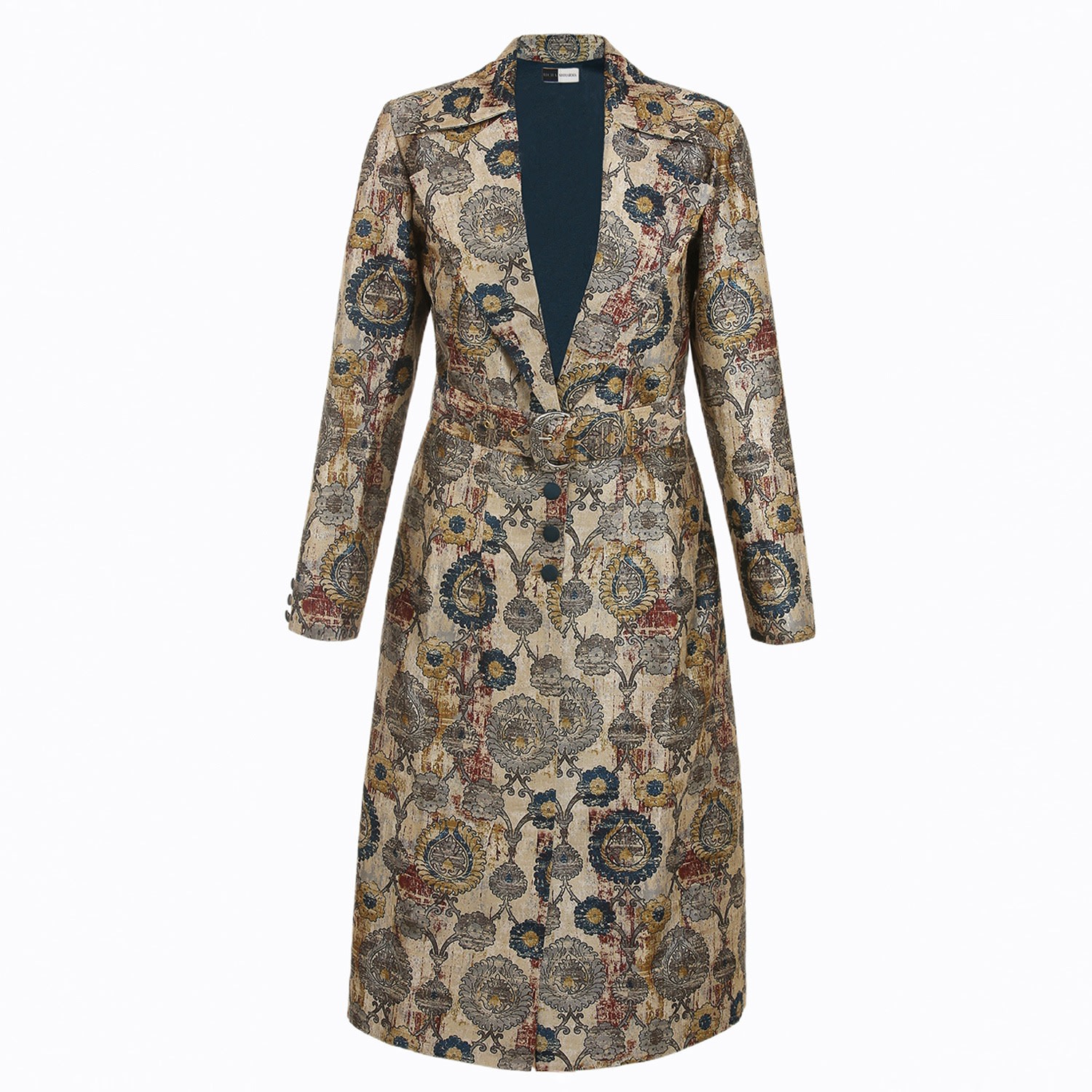 Richa Sharma Women's Neutrals Timeless Elegance - Trench Coat In Wild Silk In Beige/black