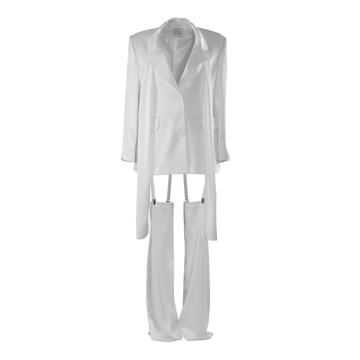 Vestiaire D'un Oiseau Libre Women's White Suspender Jumpsuit In White