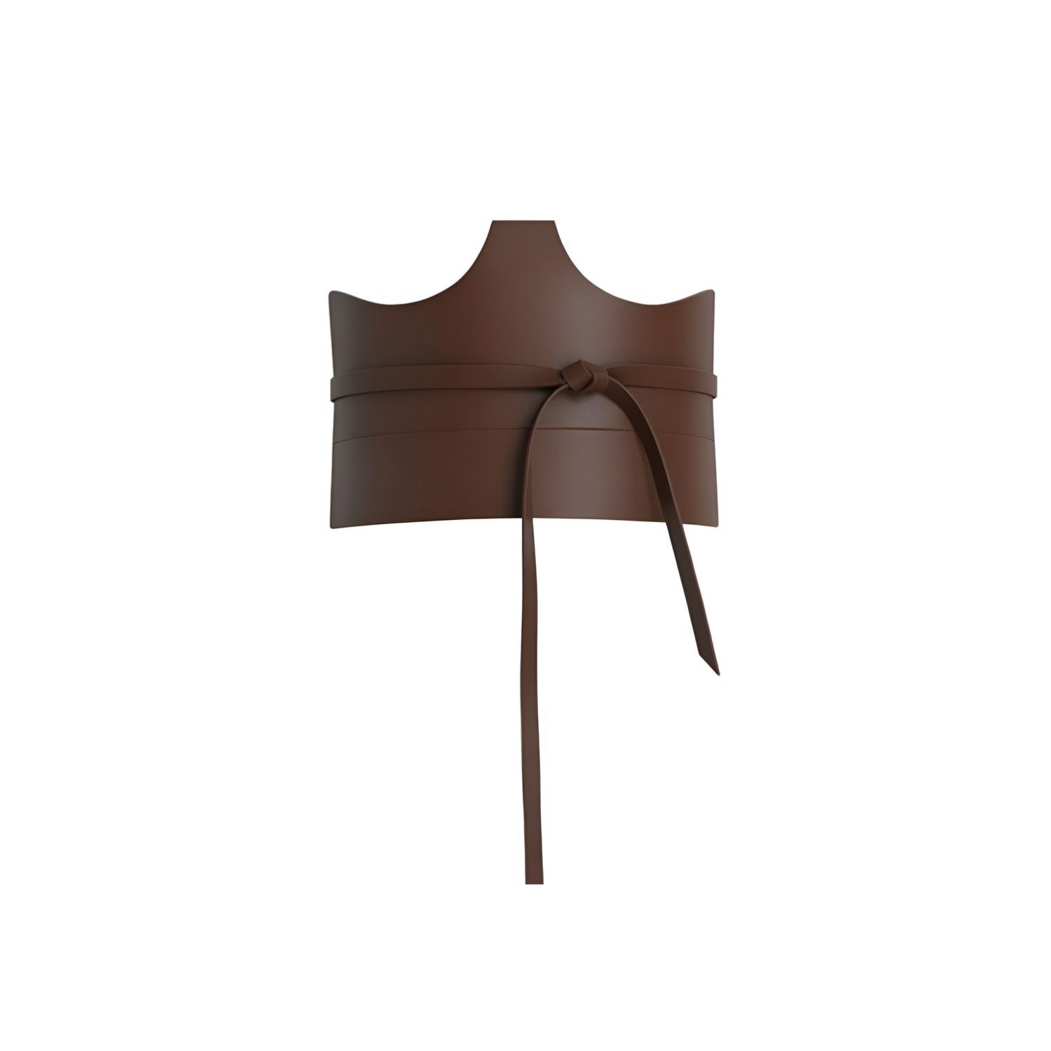 Circular Path Women's Brown Cut Out Corset Belt - Walnut