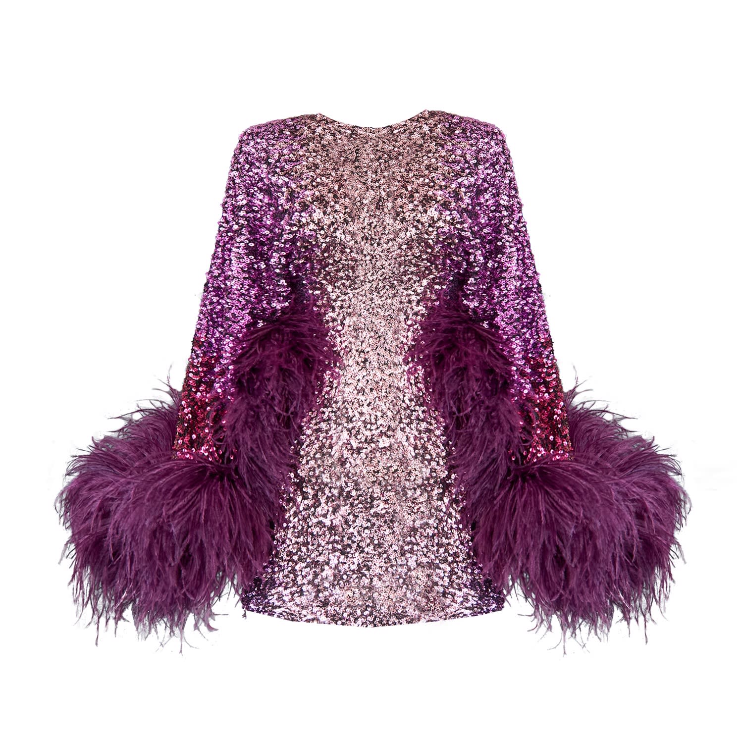 Lily Phellera Women's Limited Edition Ombré Sequined Deva Mini Dress In Fuchsia In Pink