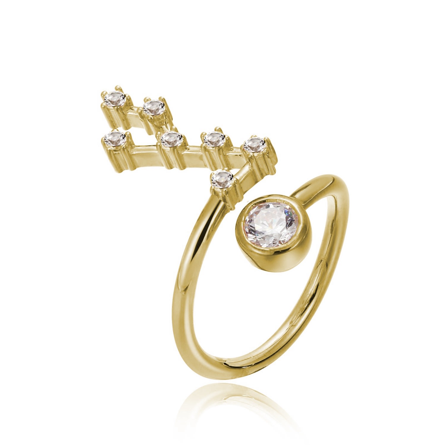 Women’s Gold Virgo Constellation Ring Kathryn New York