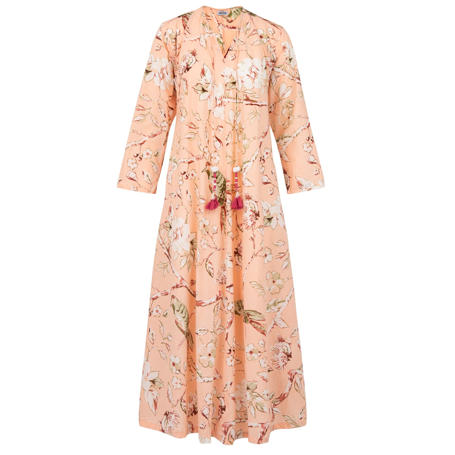 Antra Designs Women's The Coral Kaftan In Orange