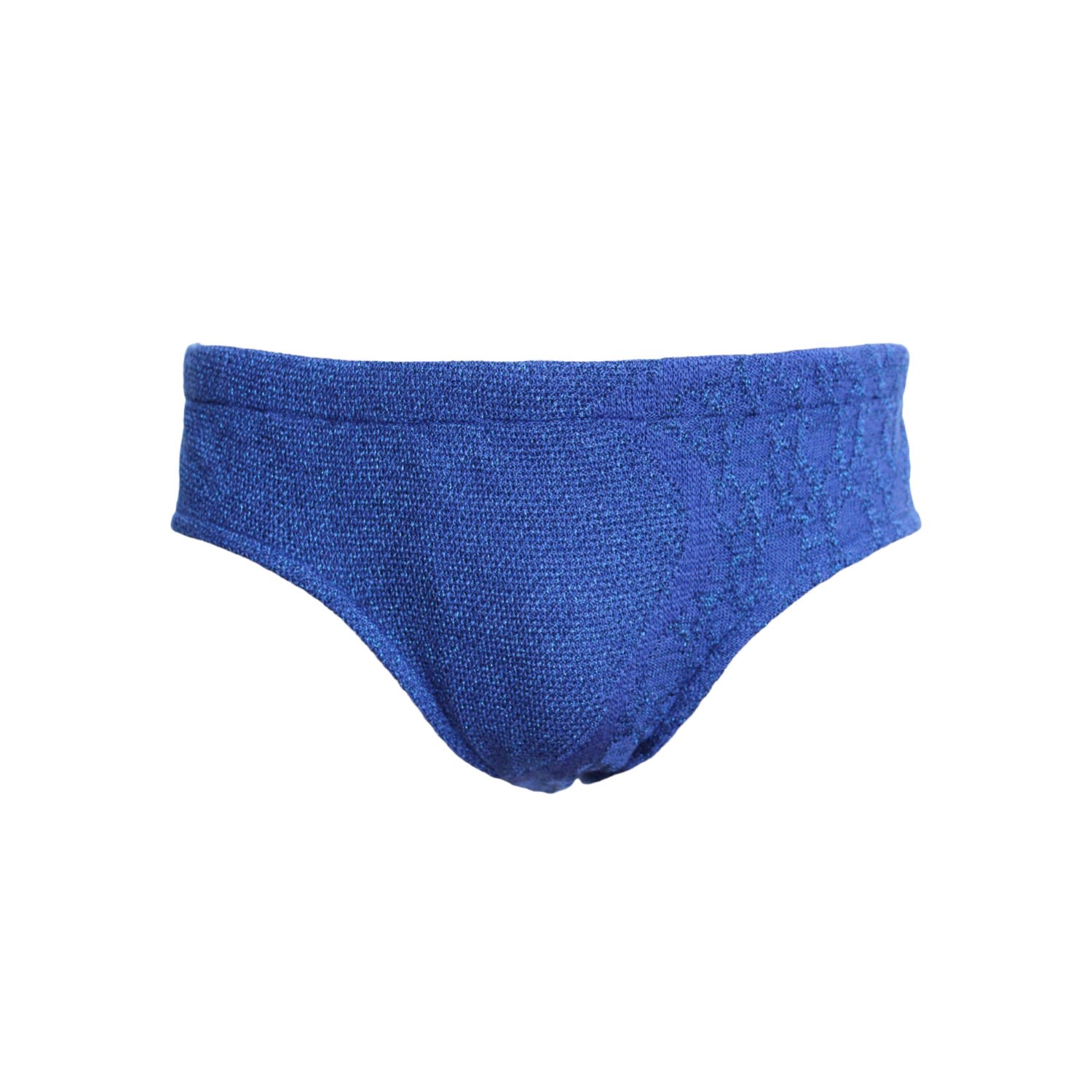 Men’s Blue Thalassa Engraving Swim Brief Medium Maria Aristidou