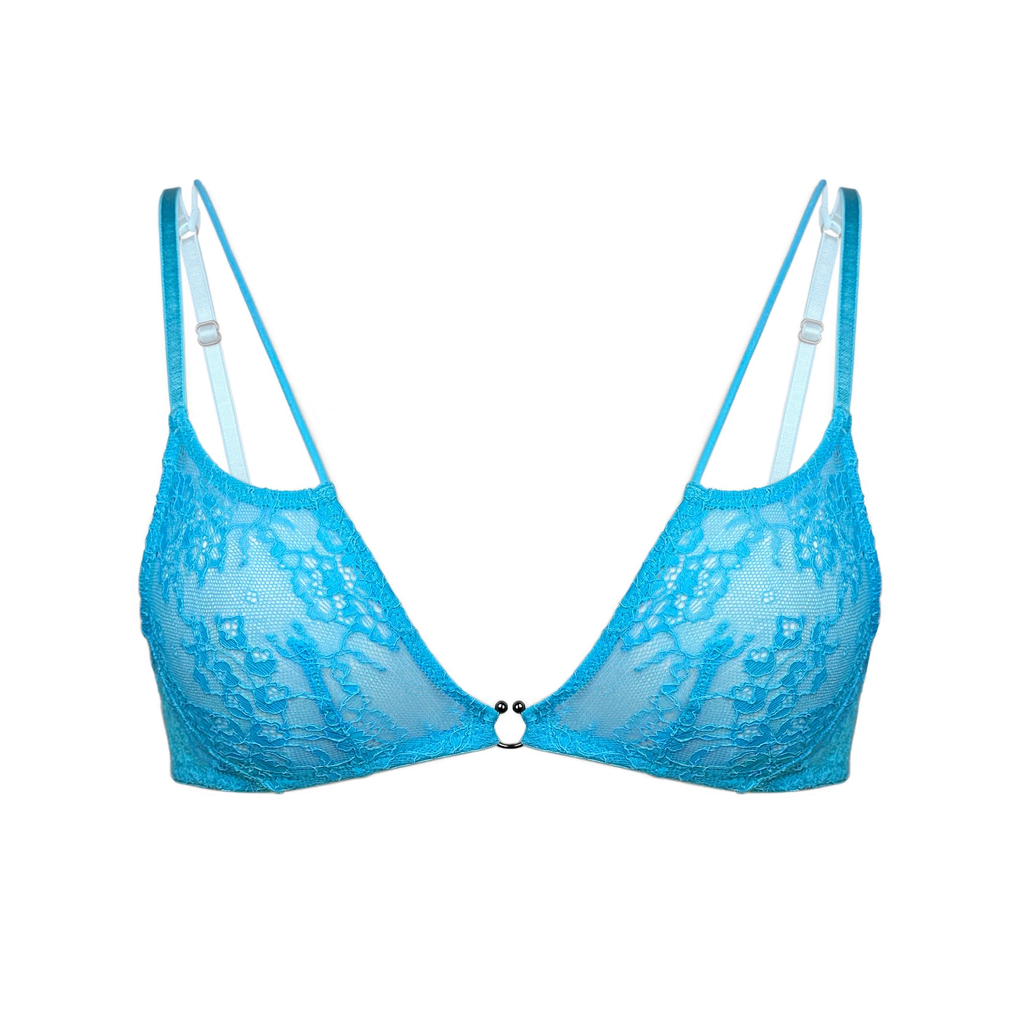Monique Morin Lingerie Women's Amphitrite Bralette Blue Flame In Blue