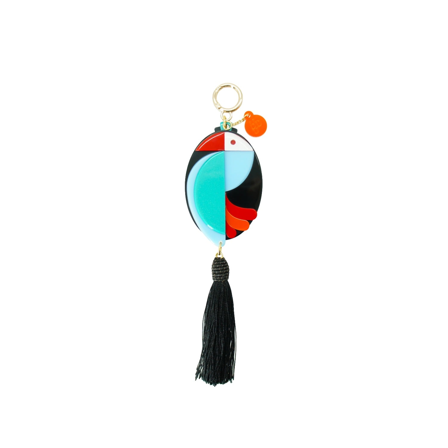 Women's Handmade Acrylic Mirror Bag Bird Of Paradise Blue | Gissa Bicalho
