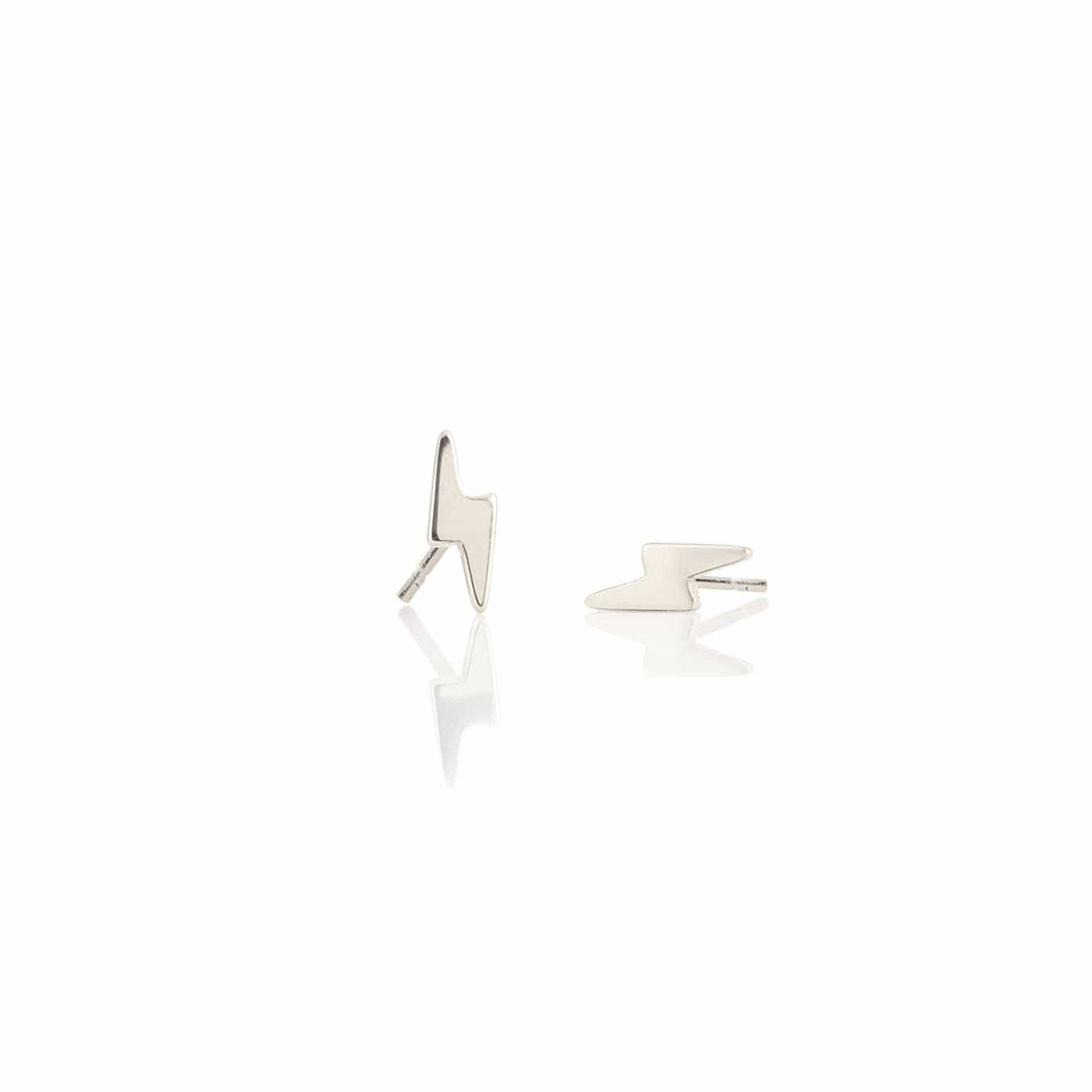 Kris Nations Women's Lightning Bolt Stud Earrings - Sterling Silver In Silver