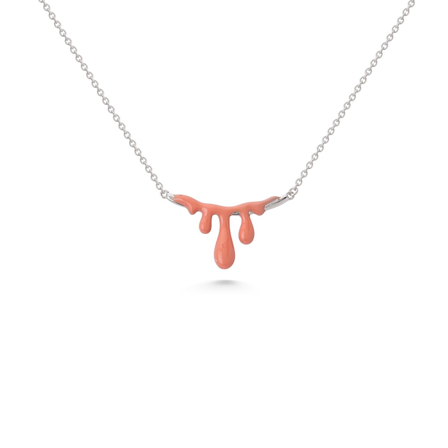 Dolcetto Designs Women's Silver / Yellow / Orange Gelato Tangerine Necklace - Silver