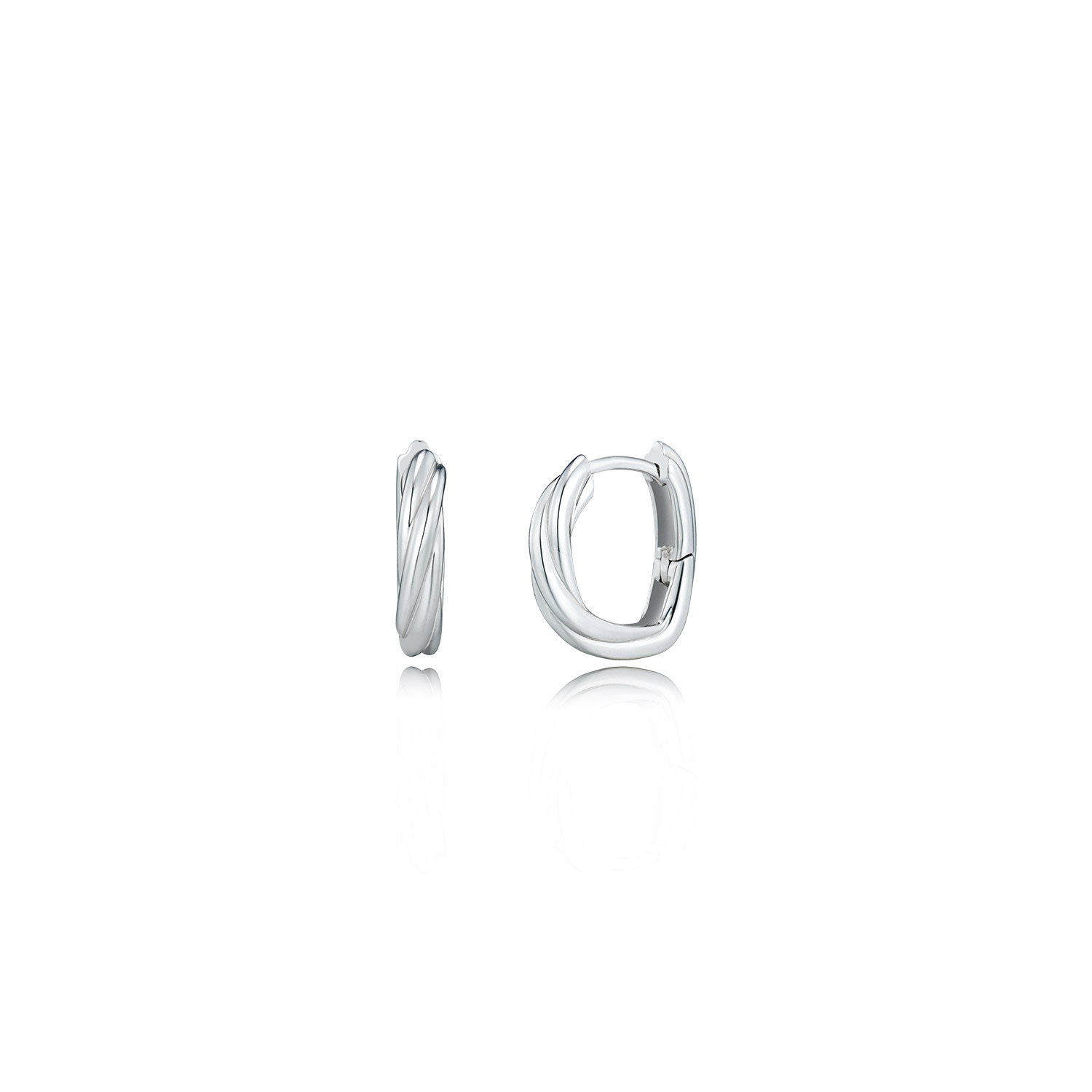 Didier Dubot Women's Sélection. D Twisted Silver Hoop Earring In Silver
