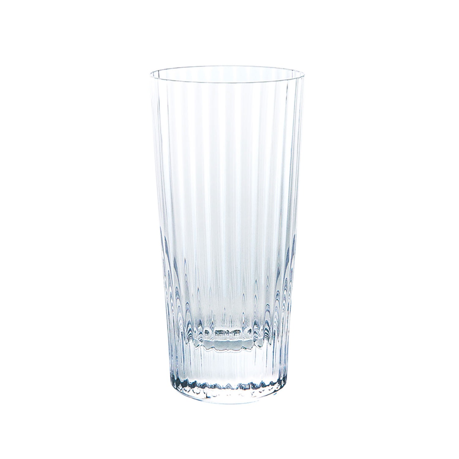 Sghr Sugahara White Kirameki Tumbler Glass - Vertical Thirty Two Lines, Clear