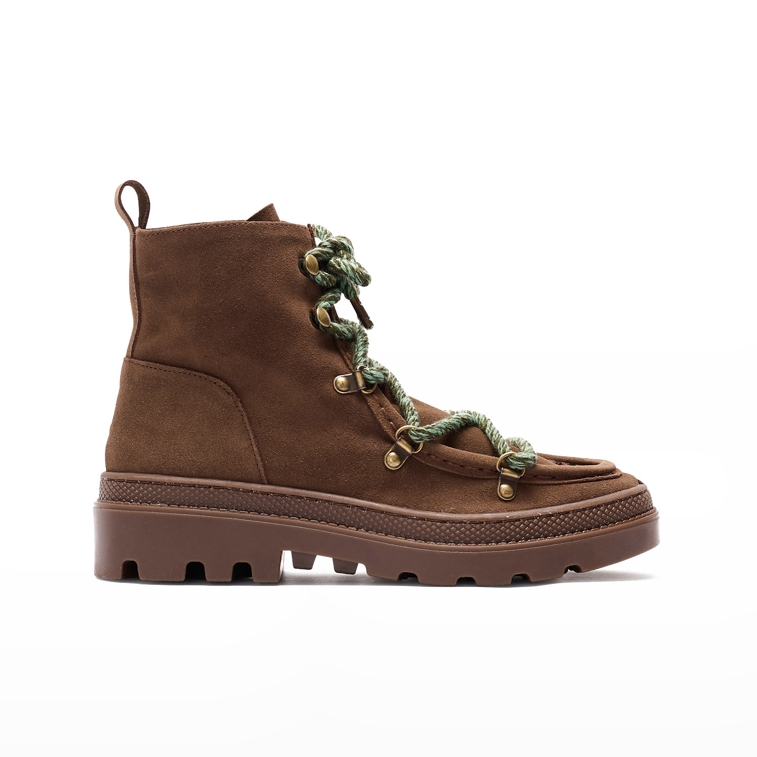 Naguisa Women's Kaus Brown Chunky Boot In Brown