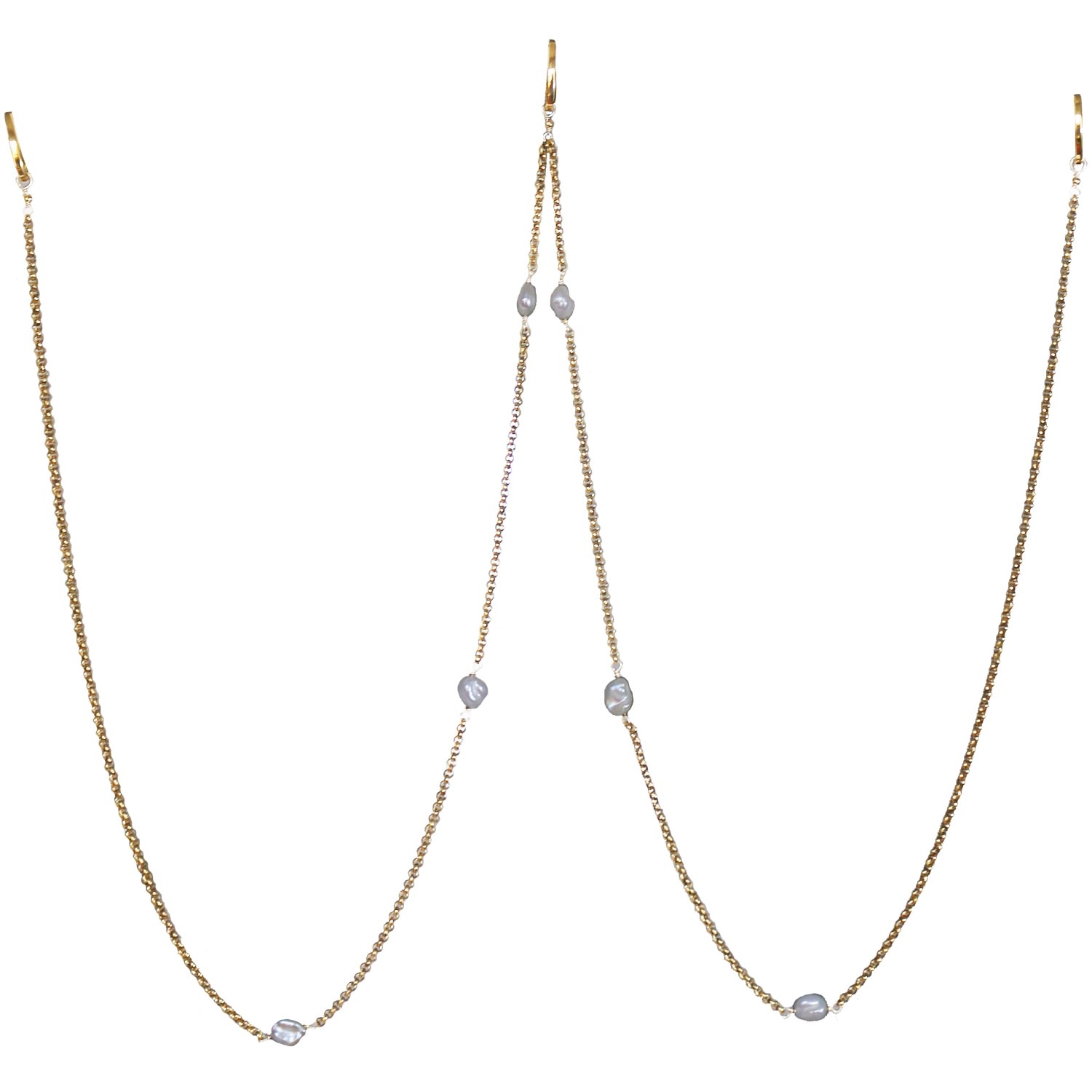 Marquise Swim Women's Gold / White Bikini Charm - Frame Pearl & Gold In Multi