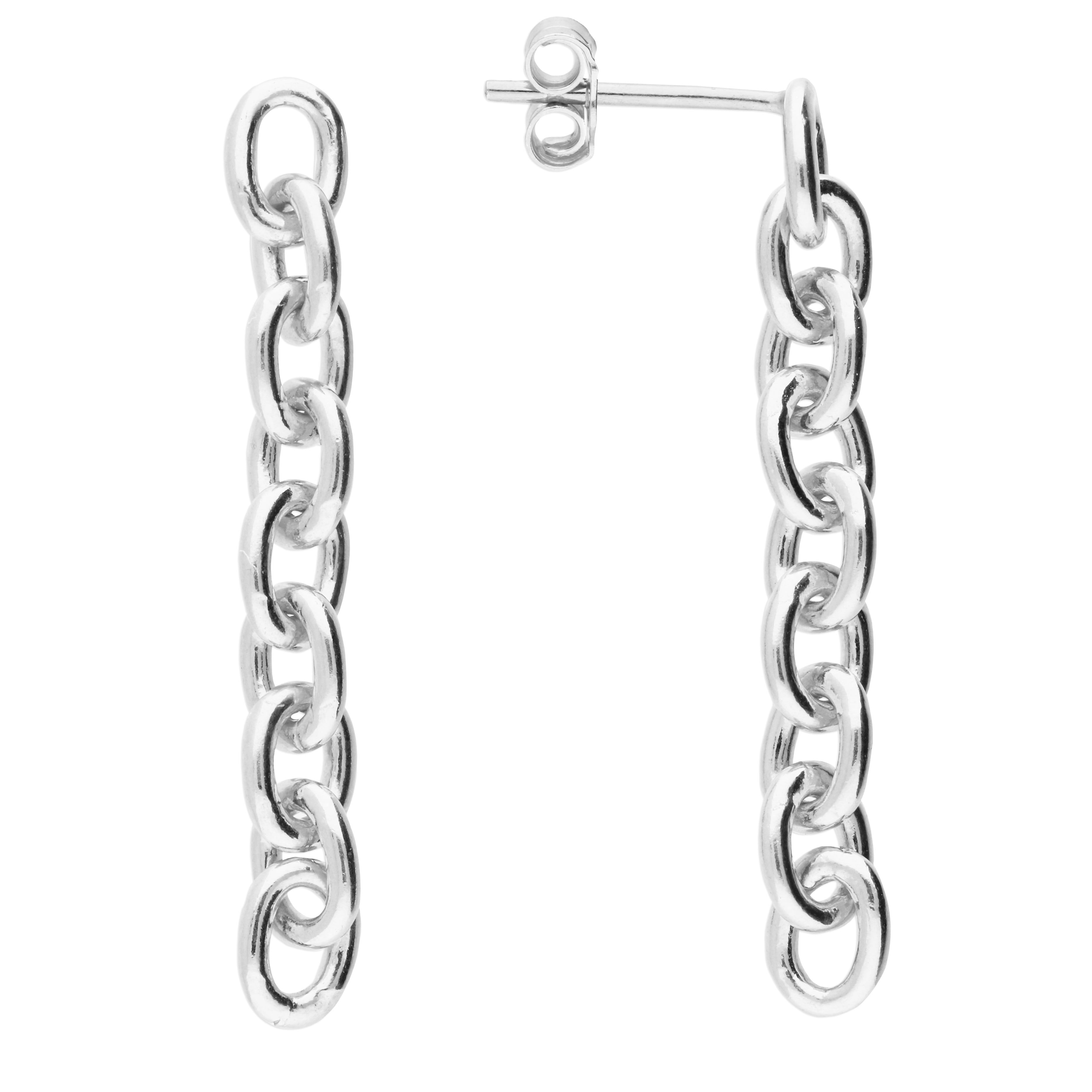 Women’s Silver Link Chain Earrings Ware Collective